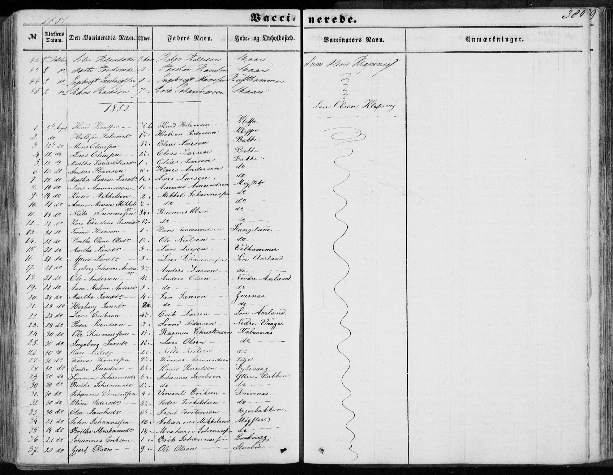 Sund sokneprestembete, SAB/A-99930: Parish register (official) no. A 14, 1850-1866, p. 386