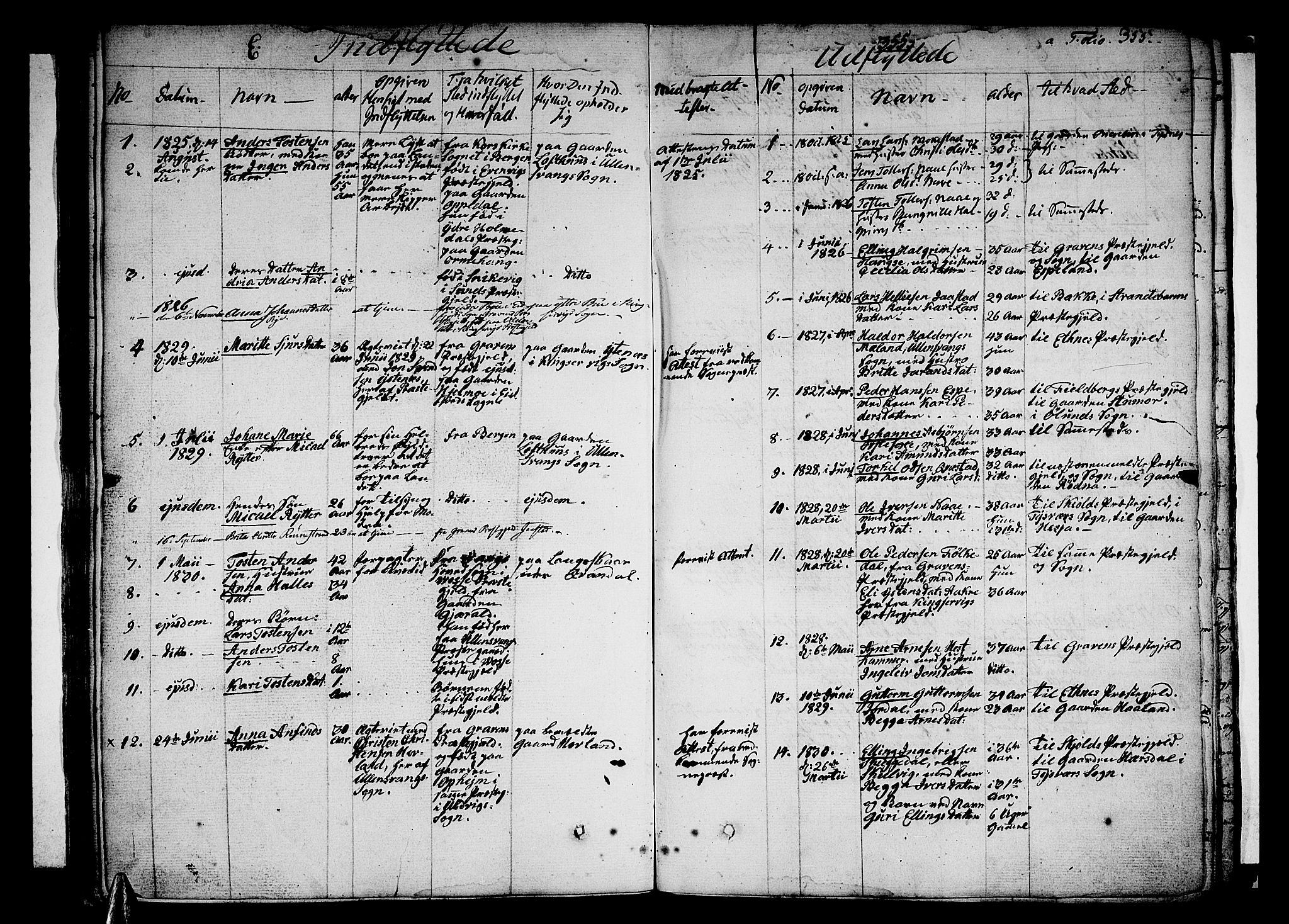 Ullensvang sokneprestembete, SAB/A-78701/H/Haa: Parish register (official) no. A 10, 1825-1853, p. 355