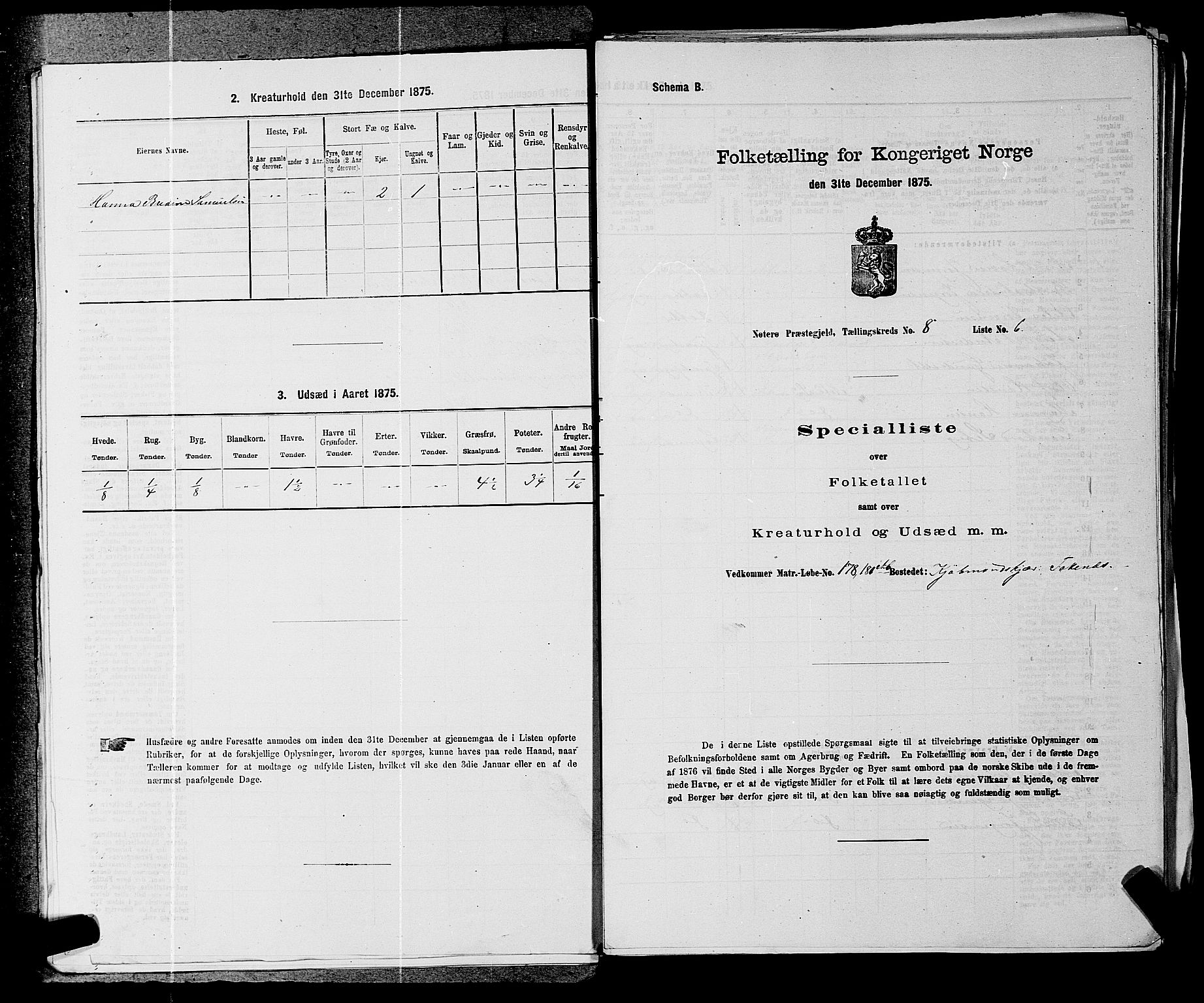 SAKO, 1875 census for 0722P Nøtterøy, 1875, p. 1548