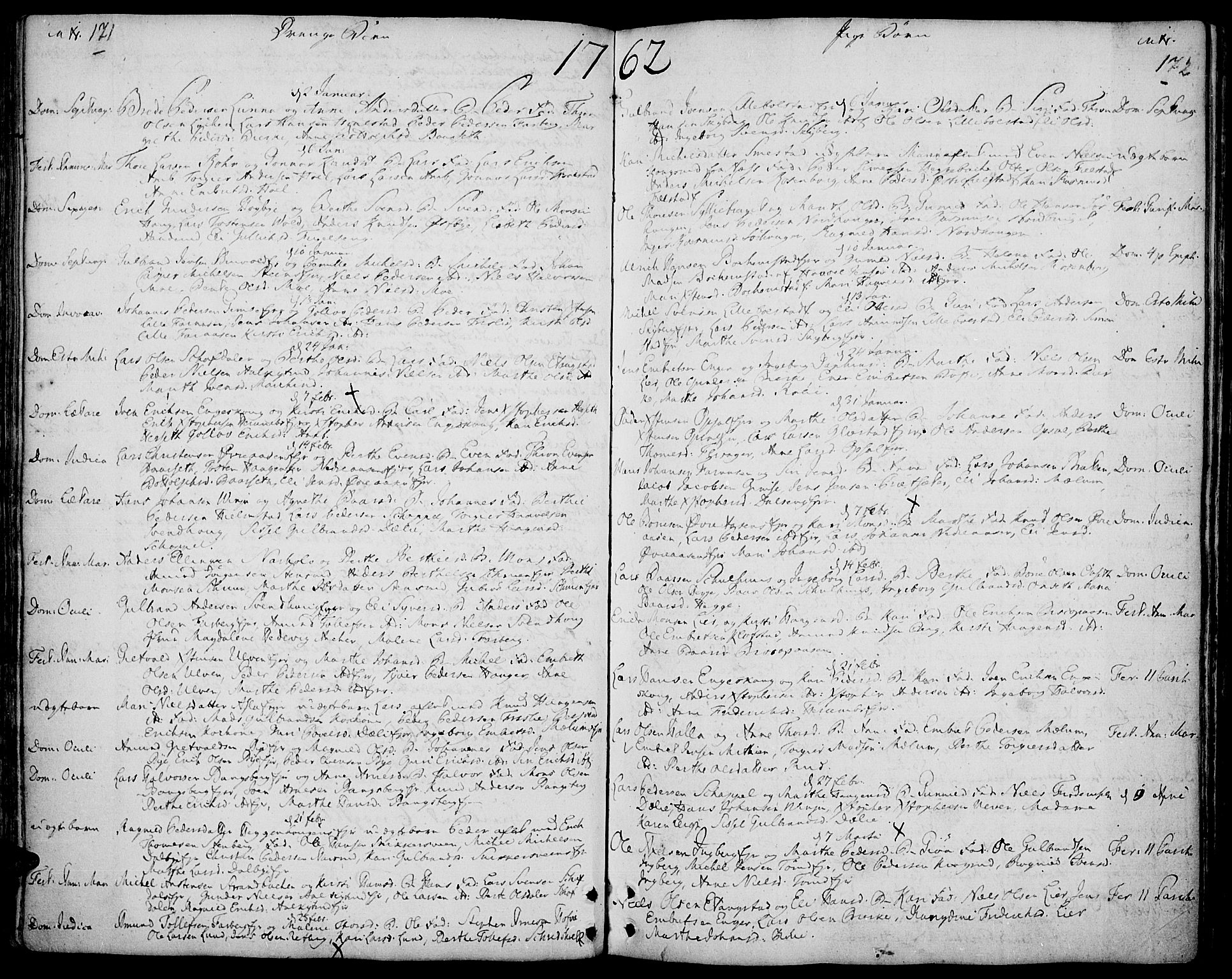 Ringsaker prestekontor, AV/SAH-PREST-014/K/Ka/L0002: Parish register (official) no. 2, 1747-1774, p. 171-172