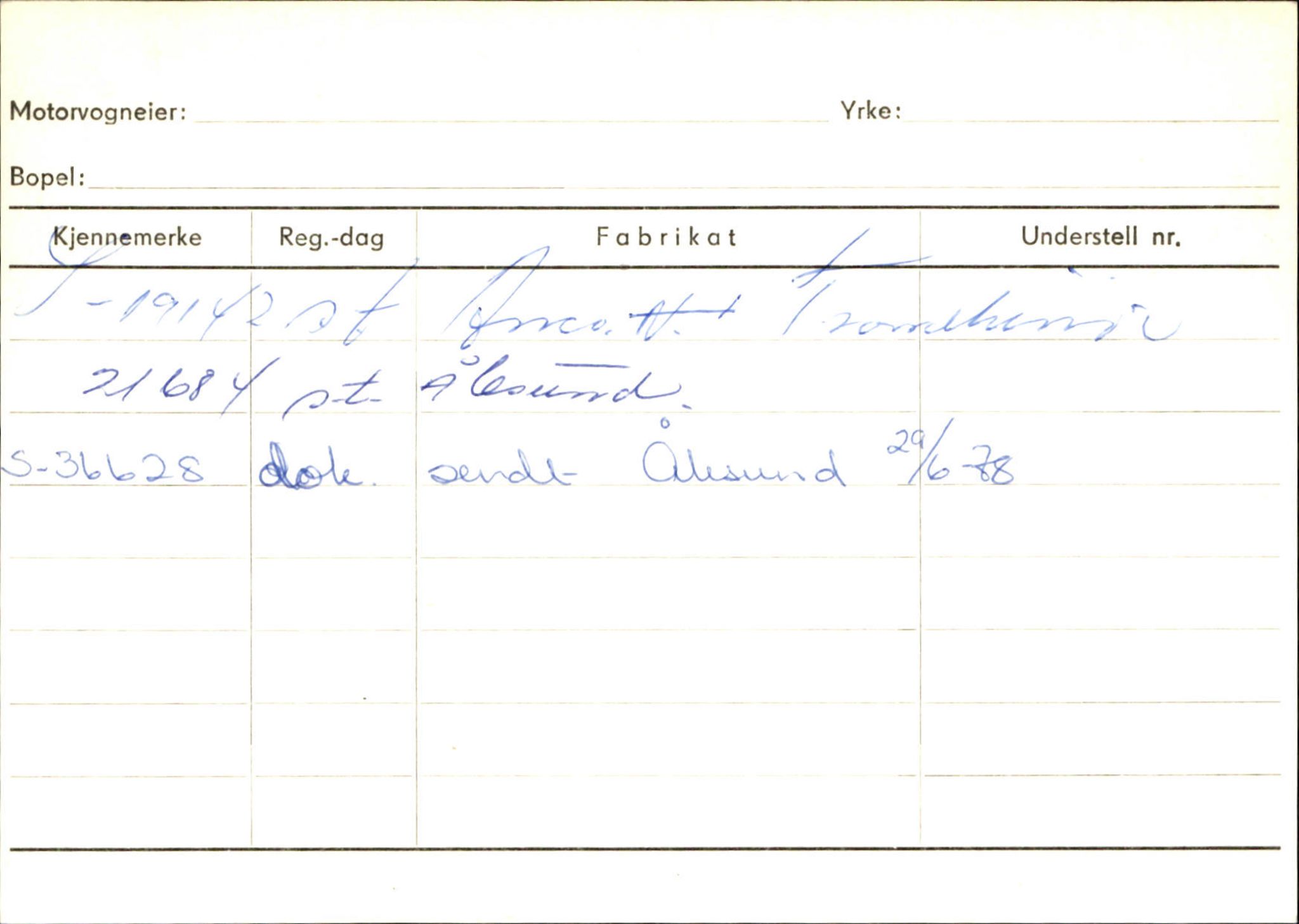 Statens vegvesen, Sogn og Fjordane vegkontor, SAB/A-5301/4/F/L0131: Eigarregister Høyanger P-Å. Stryn S-Å, 1945-1975, p. 1450