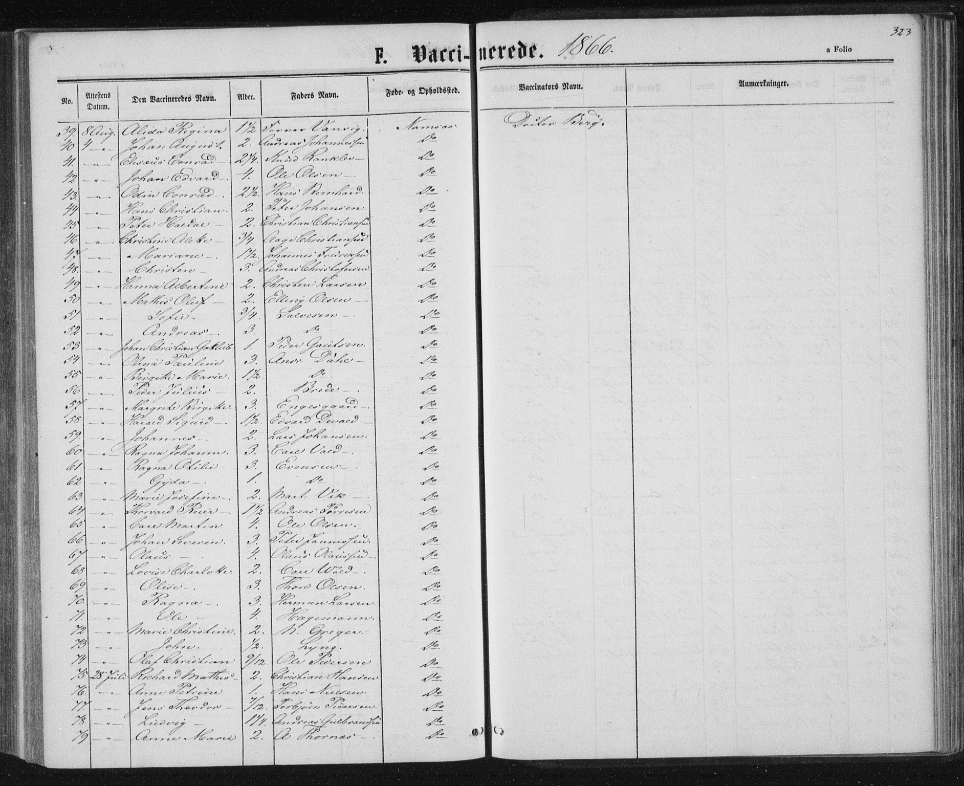 Ministerialprotokoller, klokkerbøker og fødselsregistre - Nord-Trøndelag, SAT/A-1458/768/L0570: Parish register (official) no. 768A05, 1865-1874, p. 323