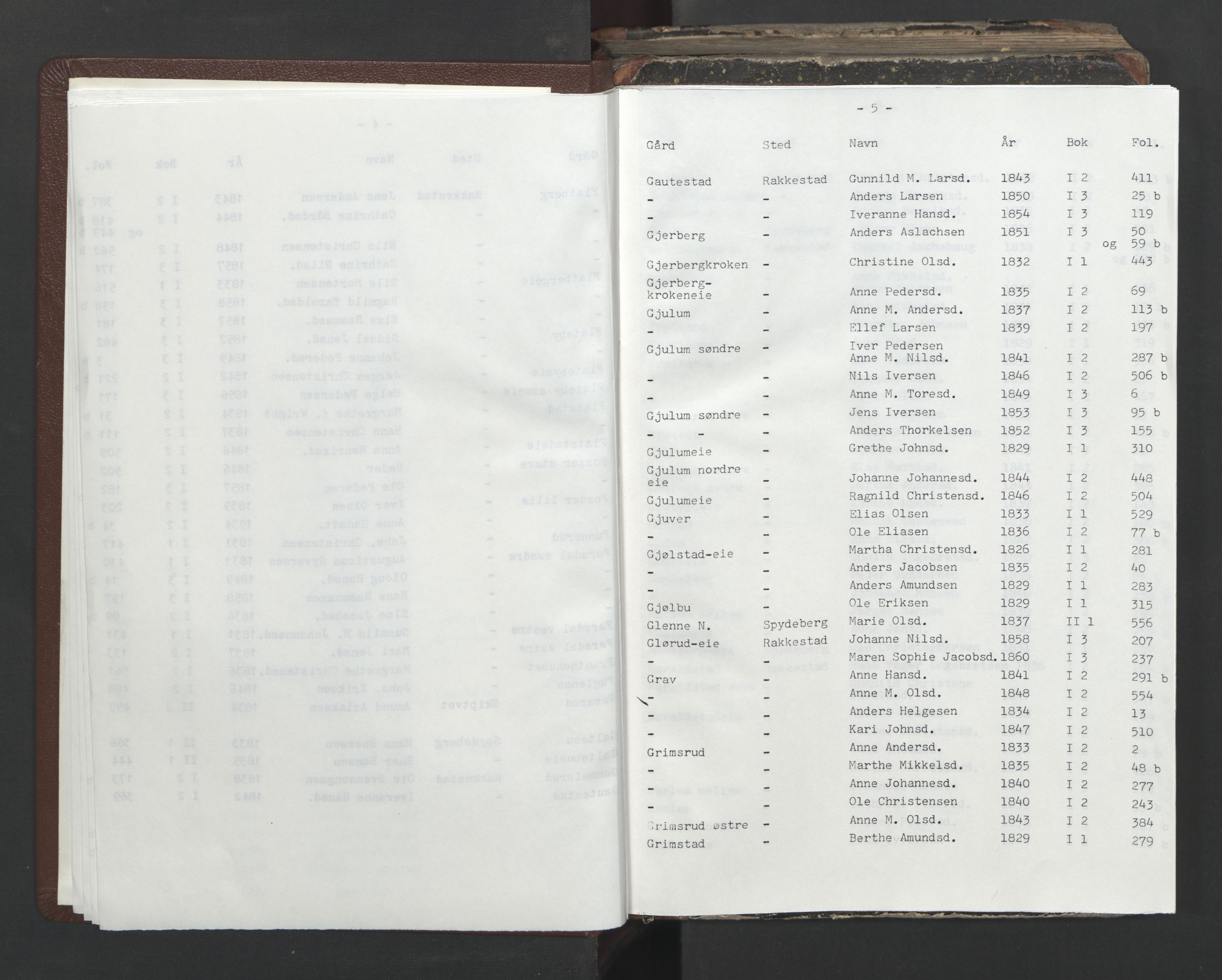 Rakkestad sorenskriveri, SAO/A-10686/H/Hc/Hcb/L0002: Skifteregistreringsprotokoller, 1824-1836, p. 5