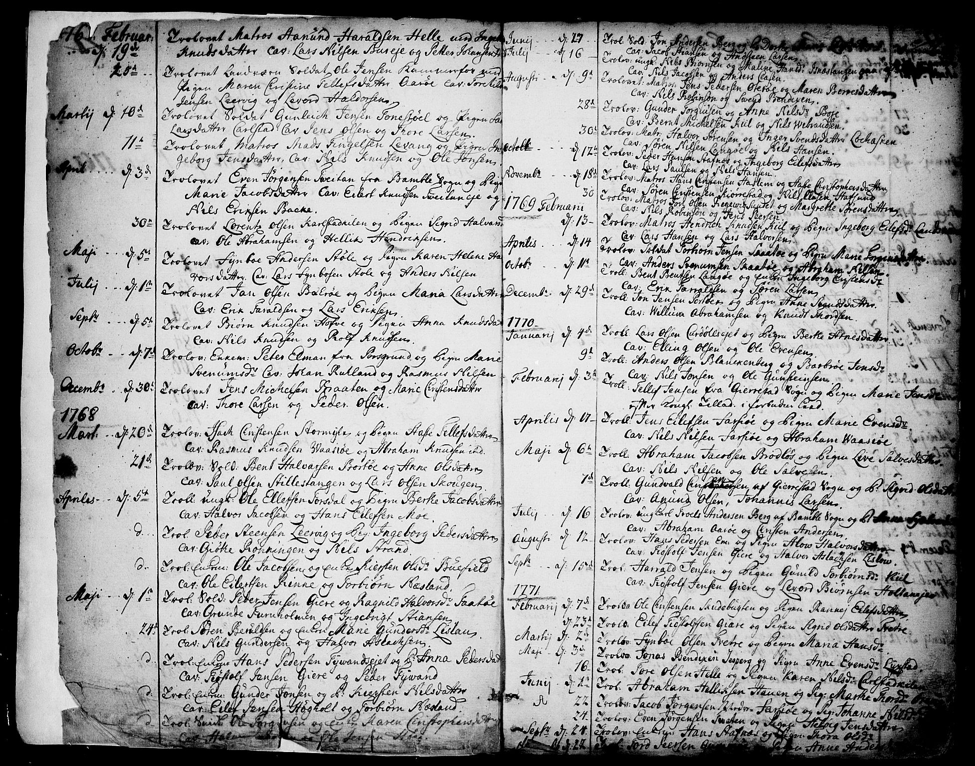 Sannidal kirkebøker, SAKO/A-296/F/Fa/L0002: Parish register (official) no. 2, 1767-1802, p. 2