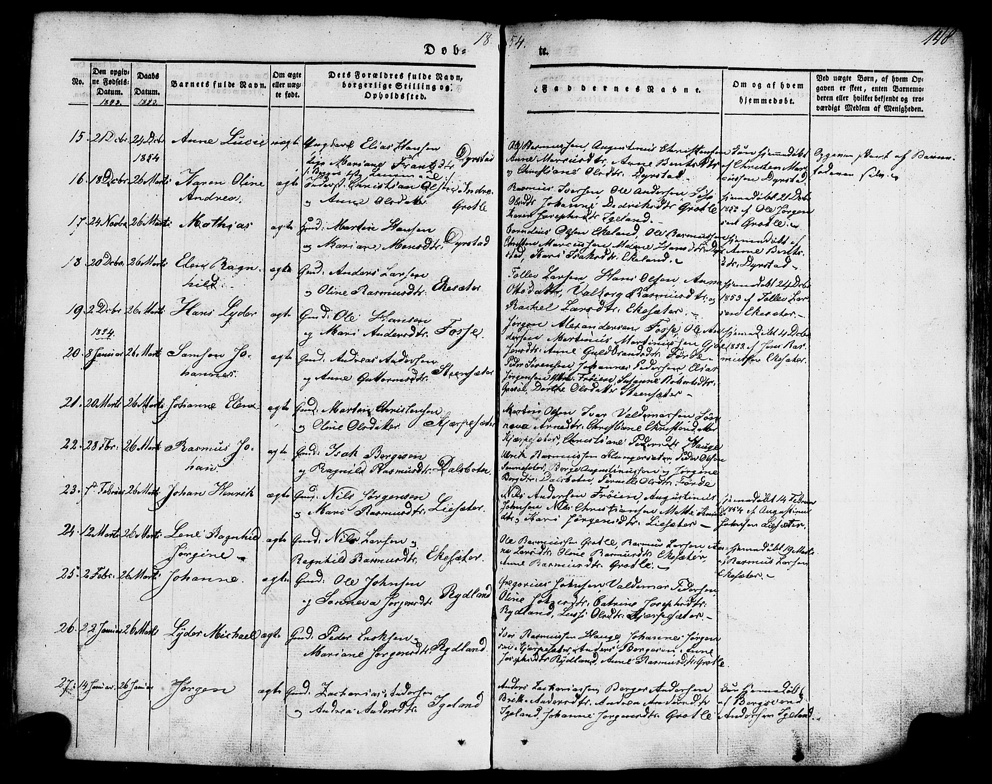 Kinn sokneprestembete, AV/SAB-A-80801/H/Haa/Haaa/L0005: Parish register (official) no. A 5, 1841-1857, p. 148