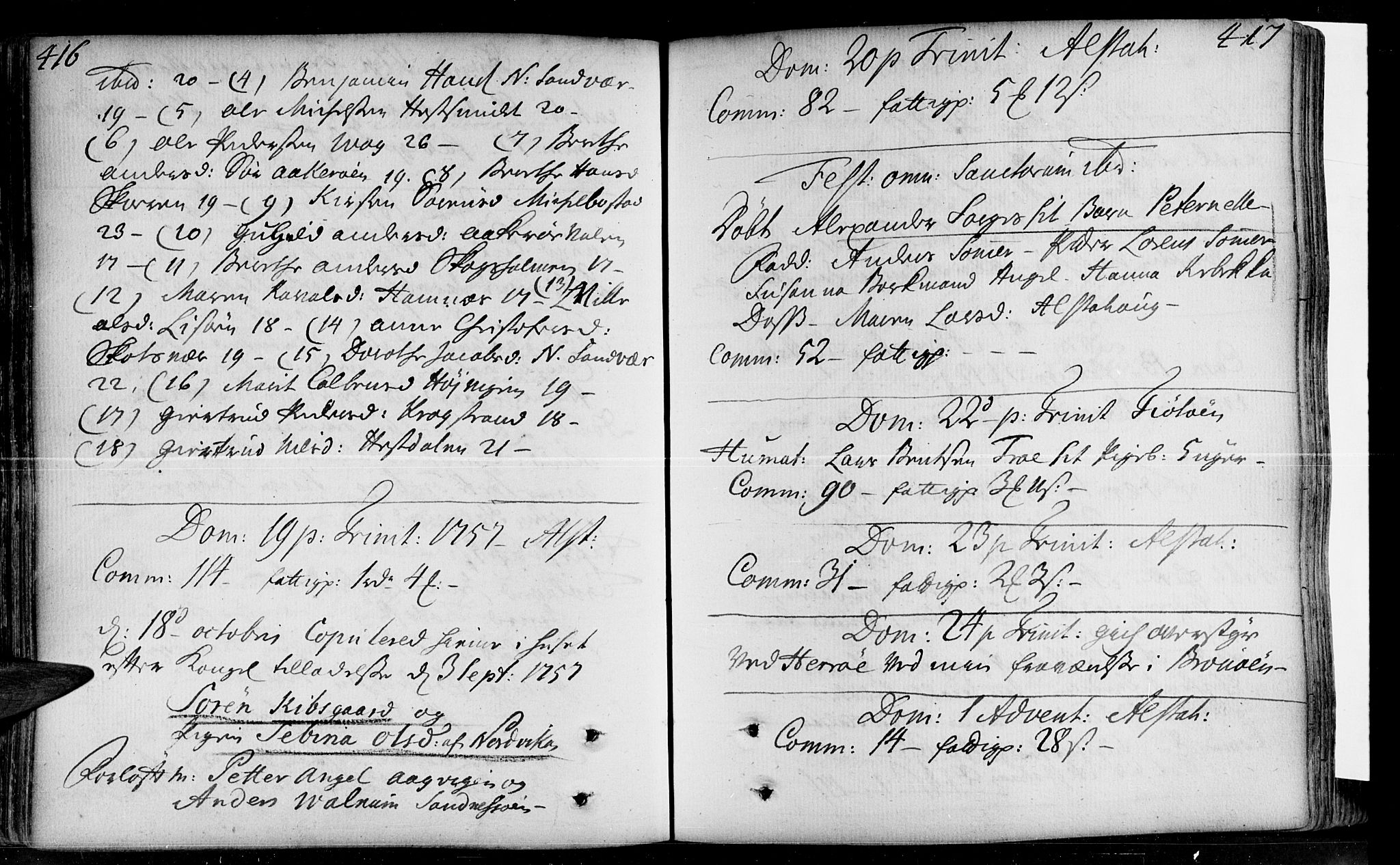 Ministerialprotokoller, klokkerbøker og fødselsregistre - Nordland, SAT/A-1459/830/L0435: Parish register (official) no. 830A04, 1737-1768, p. 416-417