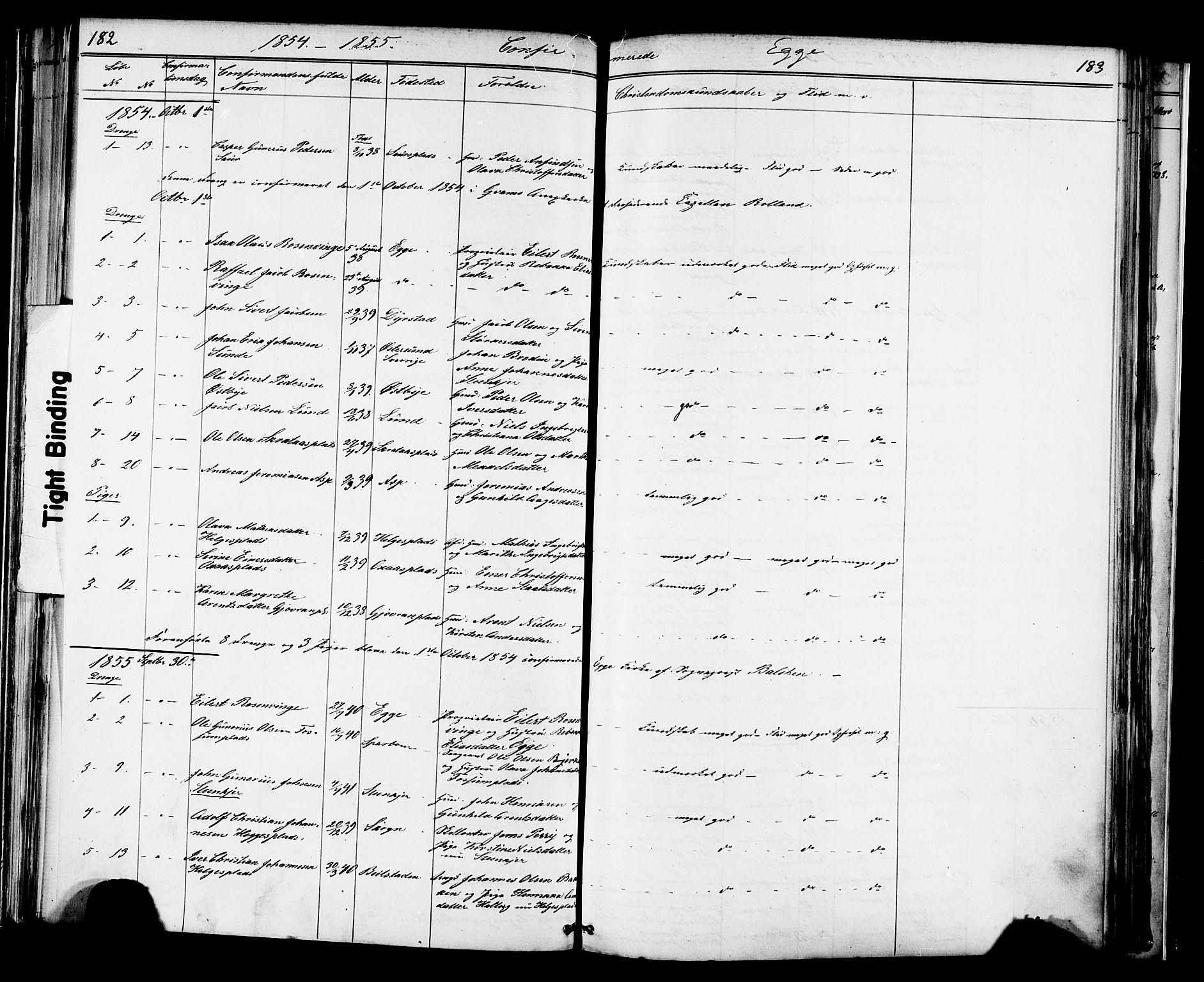 Ministerialprotokoller, klokkerbøker og fødselsregistre - Nord-Trøndelag, AV/SAT-A-1458/739/L0367: Parish register (official) no. 739A01 /3, 1838-1868, p. 182-183