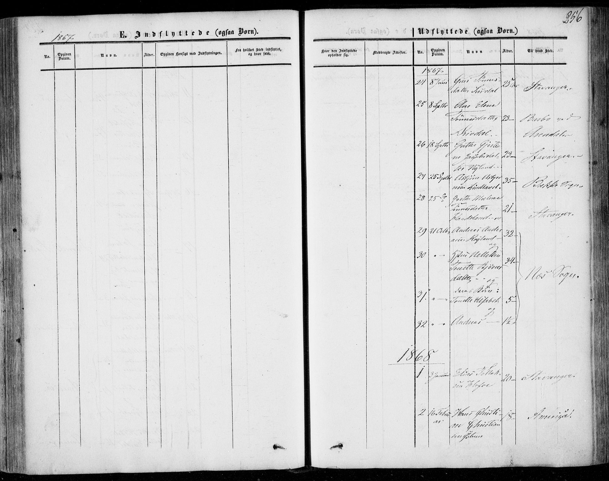 Lund sokneprestkontor, AV/SAST-A-101809/S06/L0009: Parish register (official) no. A 8, 1853-1877, p. 256