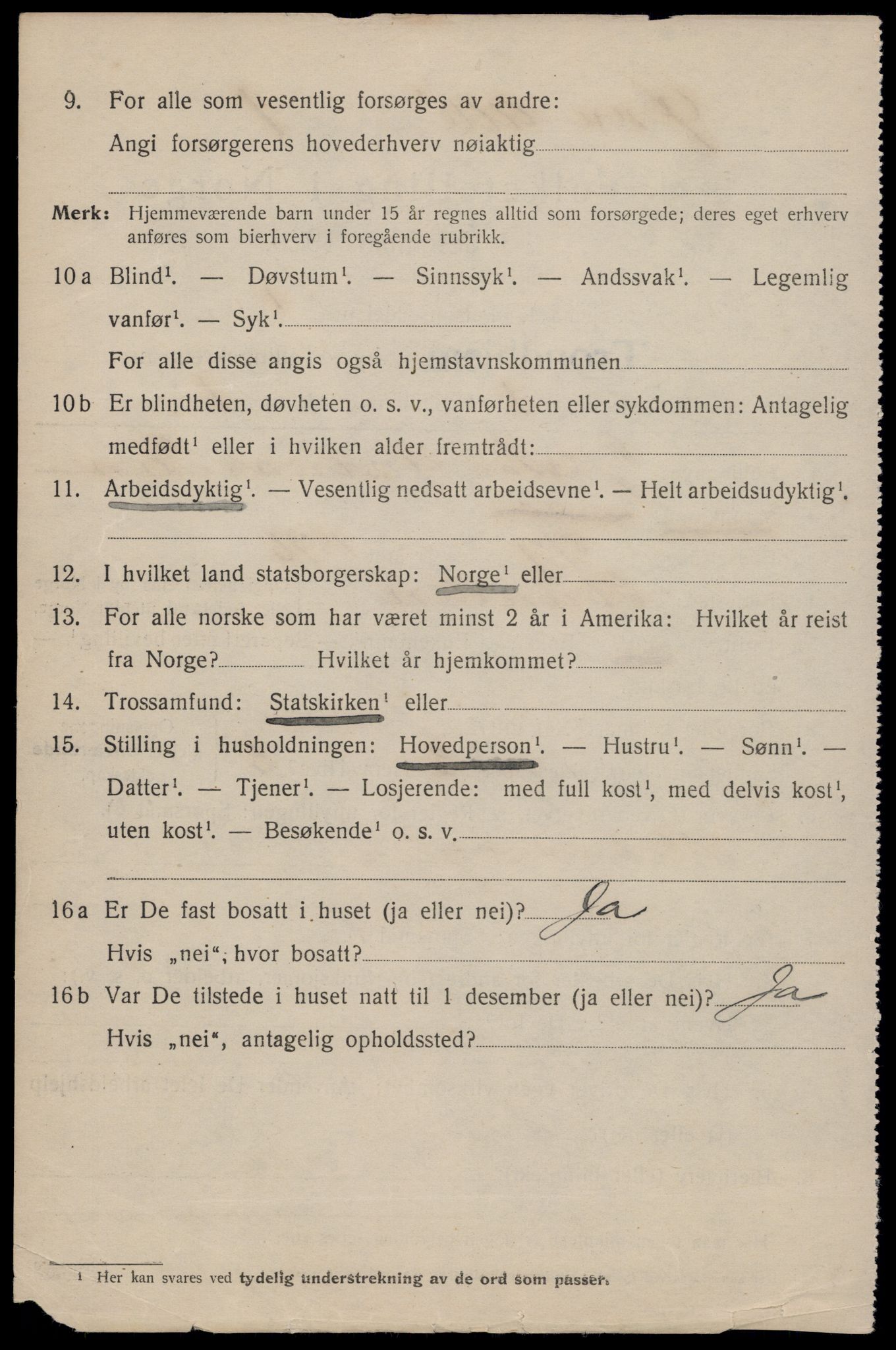 SAT, 1920 census for Trondheim, 1920, p. 89415