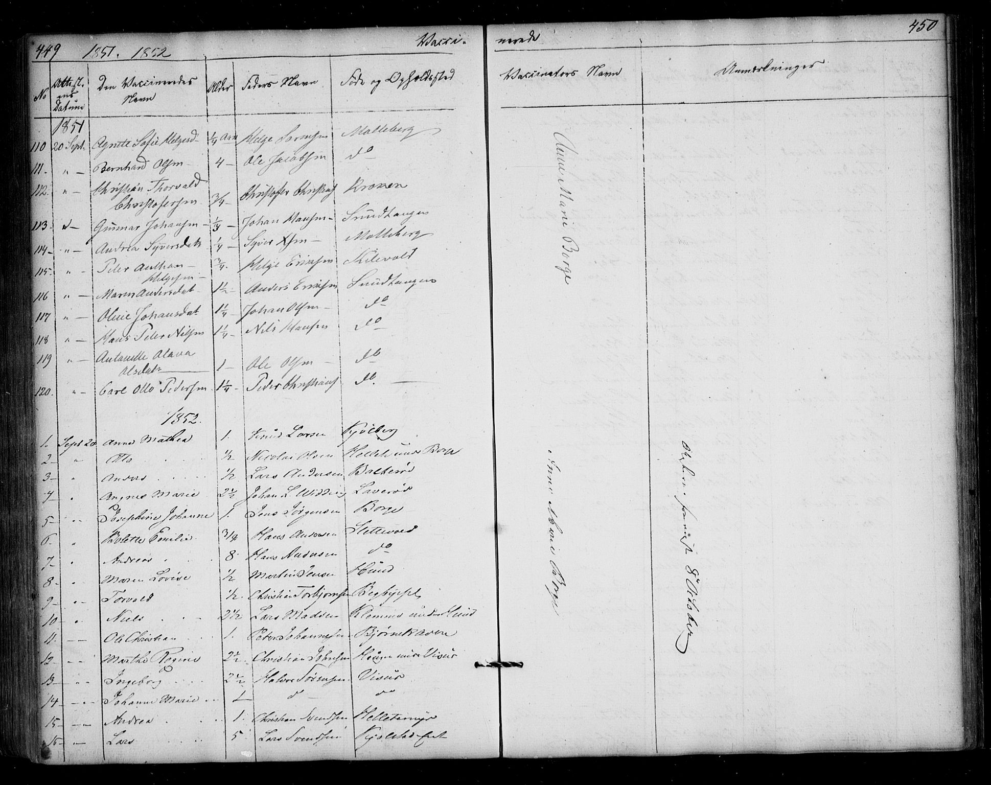 Borge prestekontor Kirkebøker, SAO/A-10903/F/Fa/L0005: Parish register (official) no. I 5, 1848-1860, p. 449-450