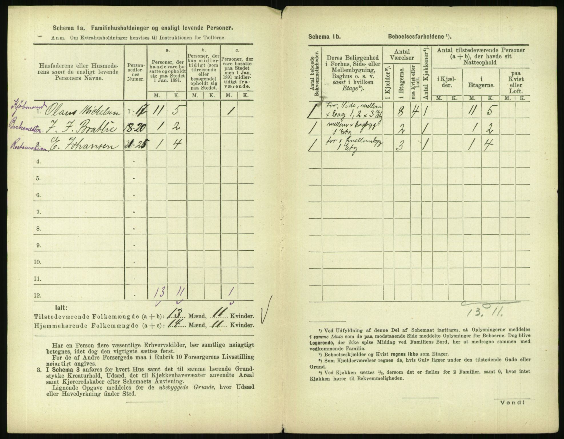 RA, 1891 census for 0301 Kristiania, 1891, p. 83136