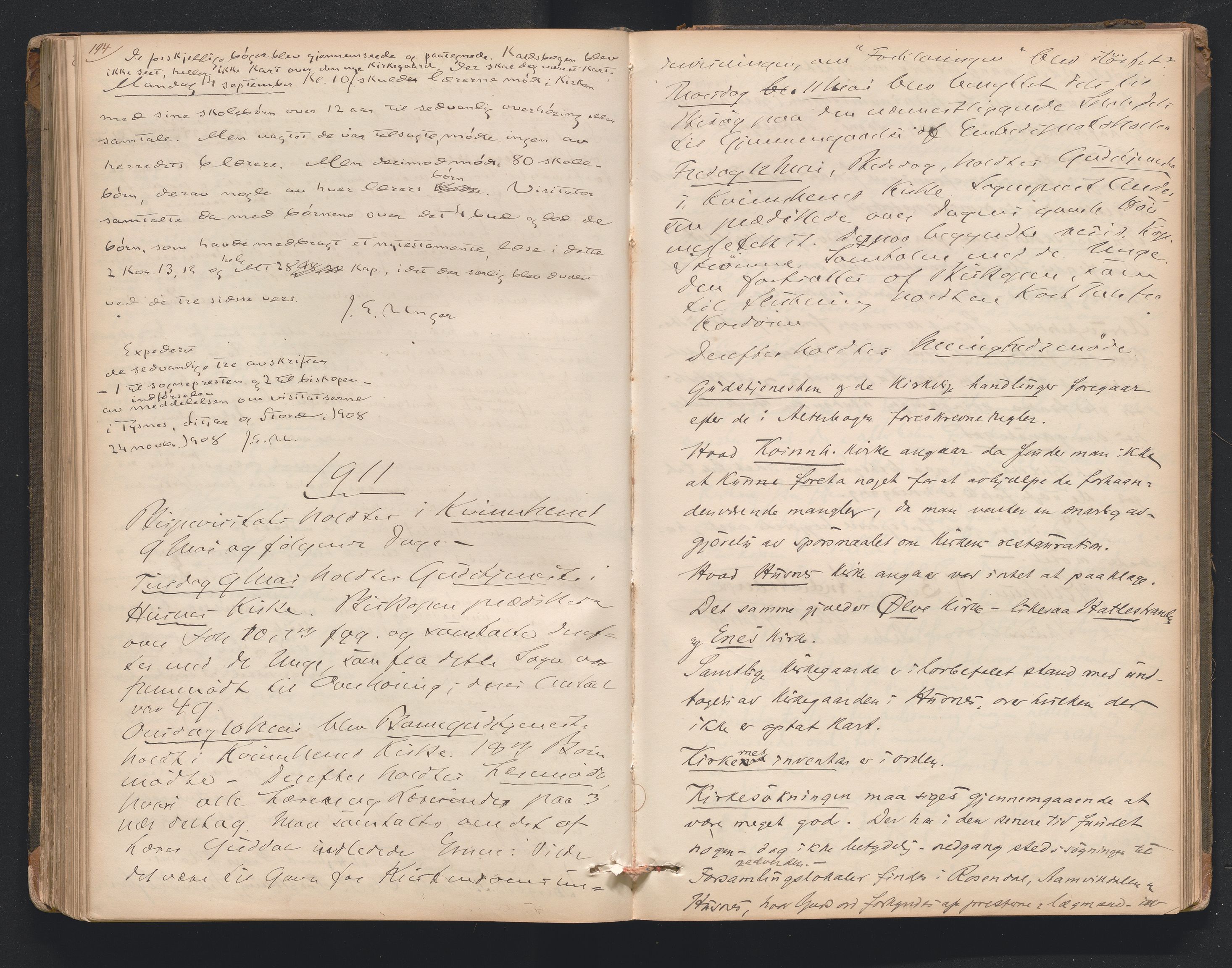 Nordre Sunnhordland prosti, AV/SAB-A-99912/F/L0001: Visitasprotokoll , 1860-1959, p. 194
