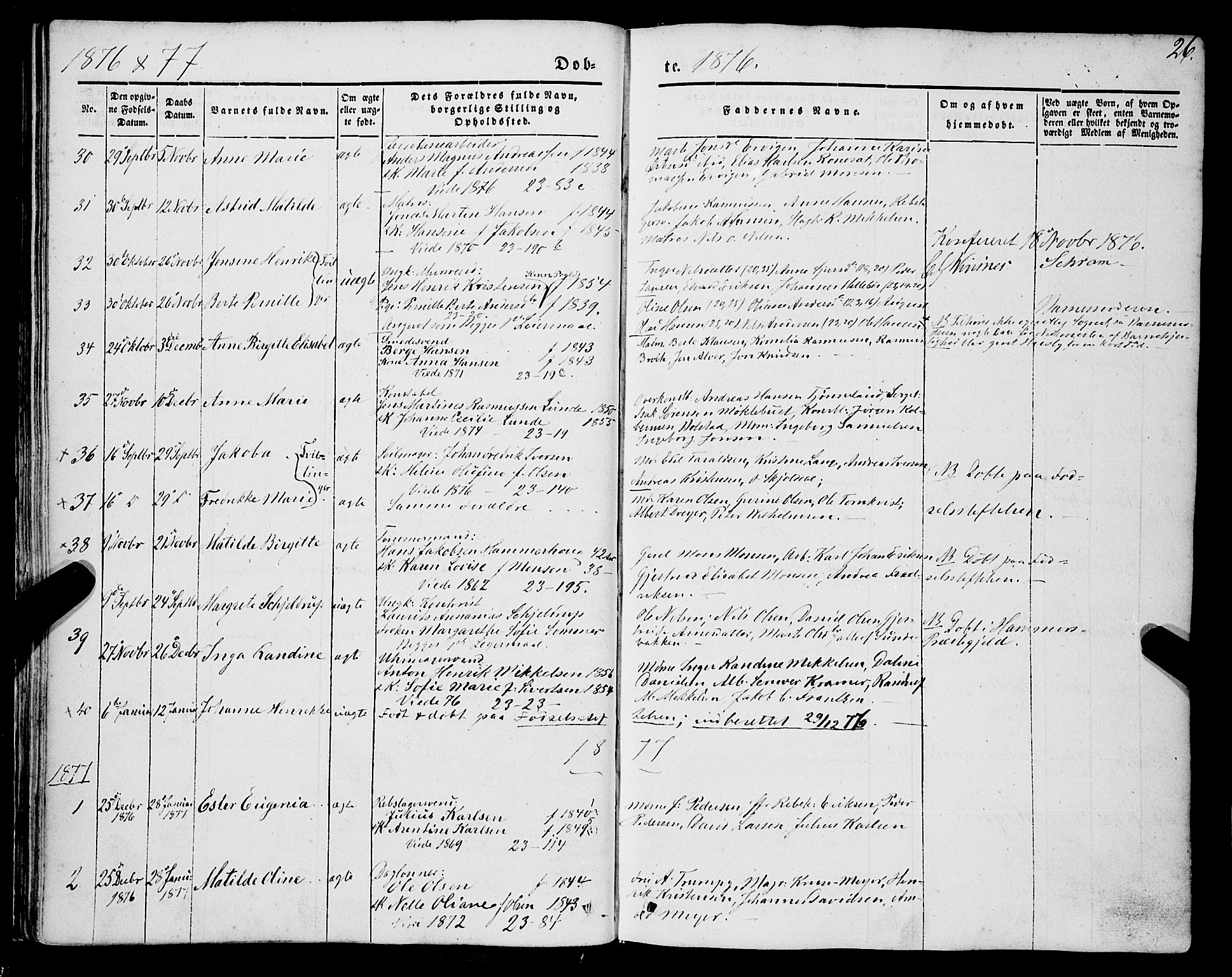 Mariakirken Sokneprestembete, SAB/A-76901/H/Haa/L0006: Parish register (official) no. A 6, 1846-1877, p. 26