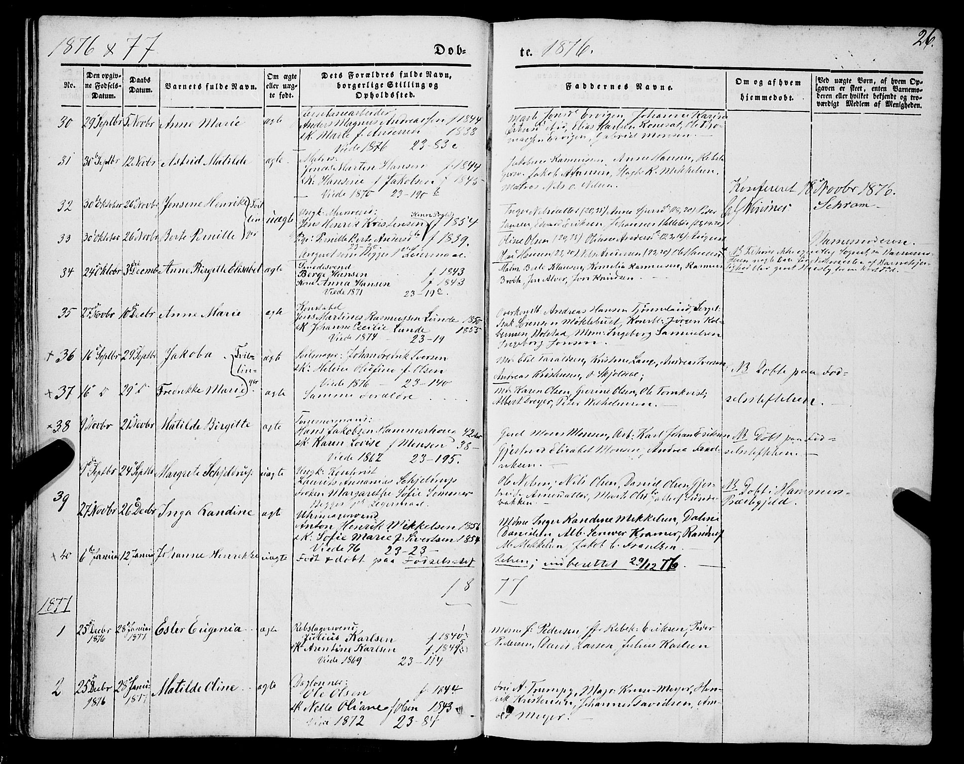 Mariakirken Sokneprestembete, AV/SAB-A-76901/H/Haa/L0006: Parish register (official) no. A 6, 1846-1877, p. 26