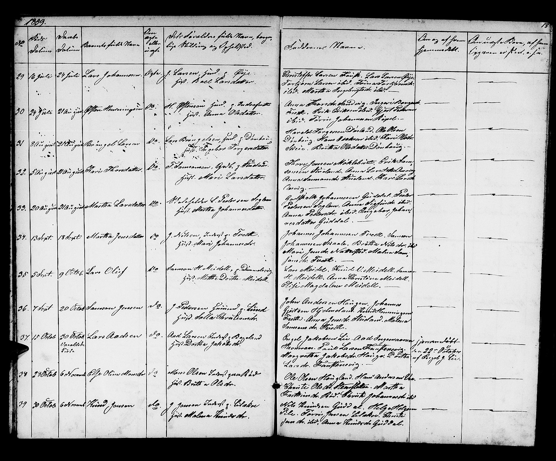 Kvinnherad sokneprestembete, AV/SAB-A-76401/H/Hab: Parish register (copy) no. A 1, 1856-1873, p. 18