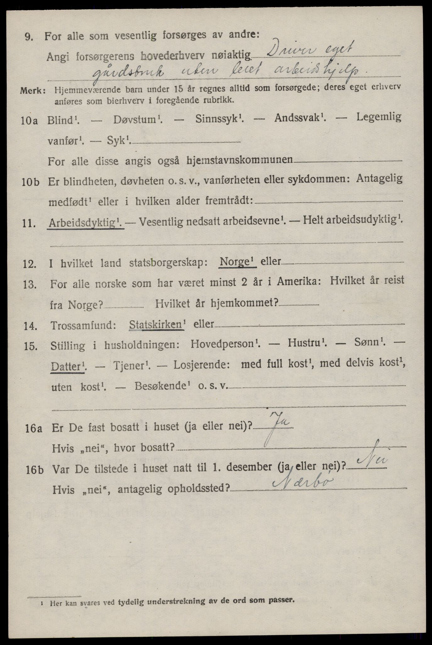 SAST, 1920 census for Ogna, 1920, p. 1904