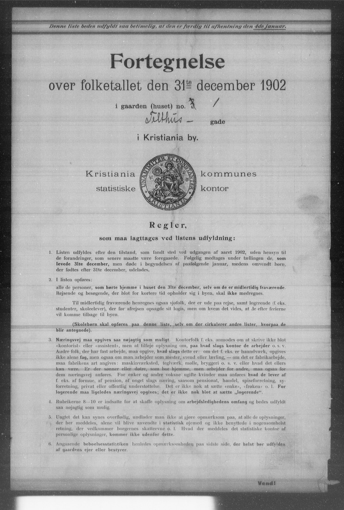 OBA, Municipal Census 1902 for Kristiania, 1902, p. 20100