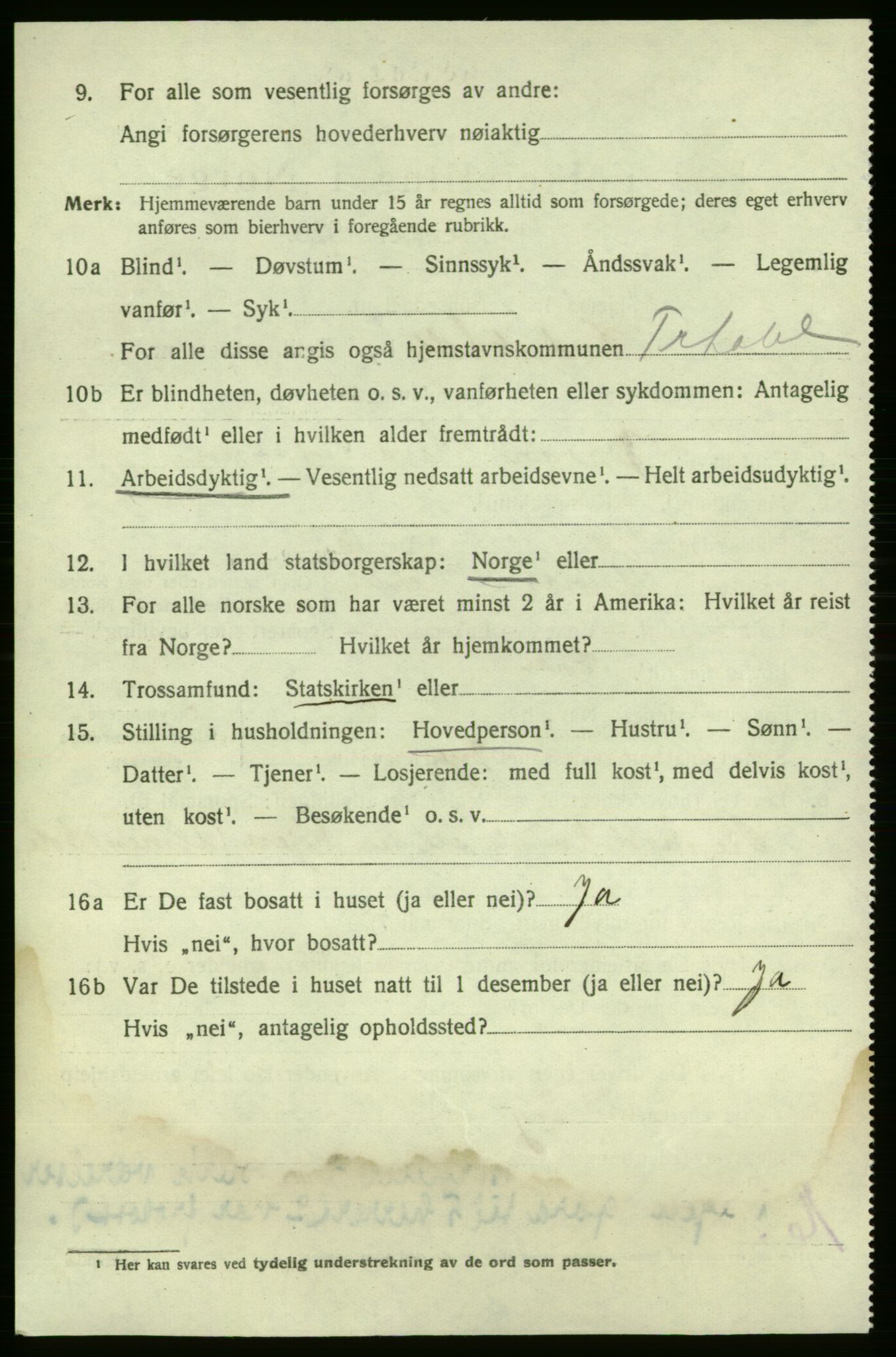 SAO, 1920 census for Fredrikshald, 1920, p. 19360