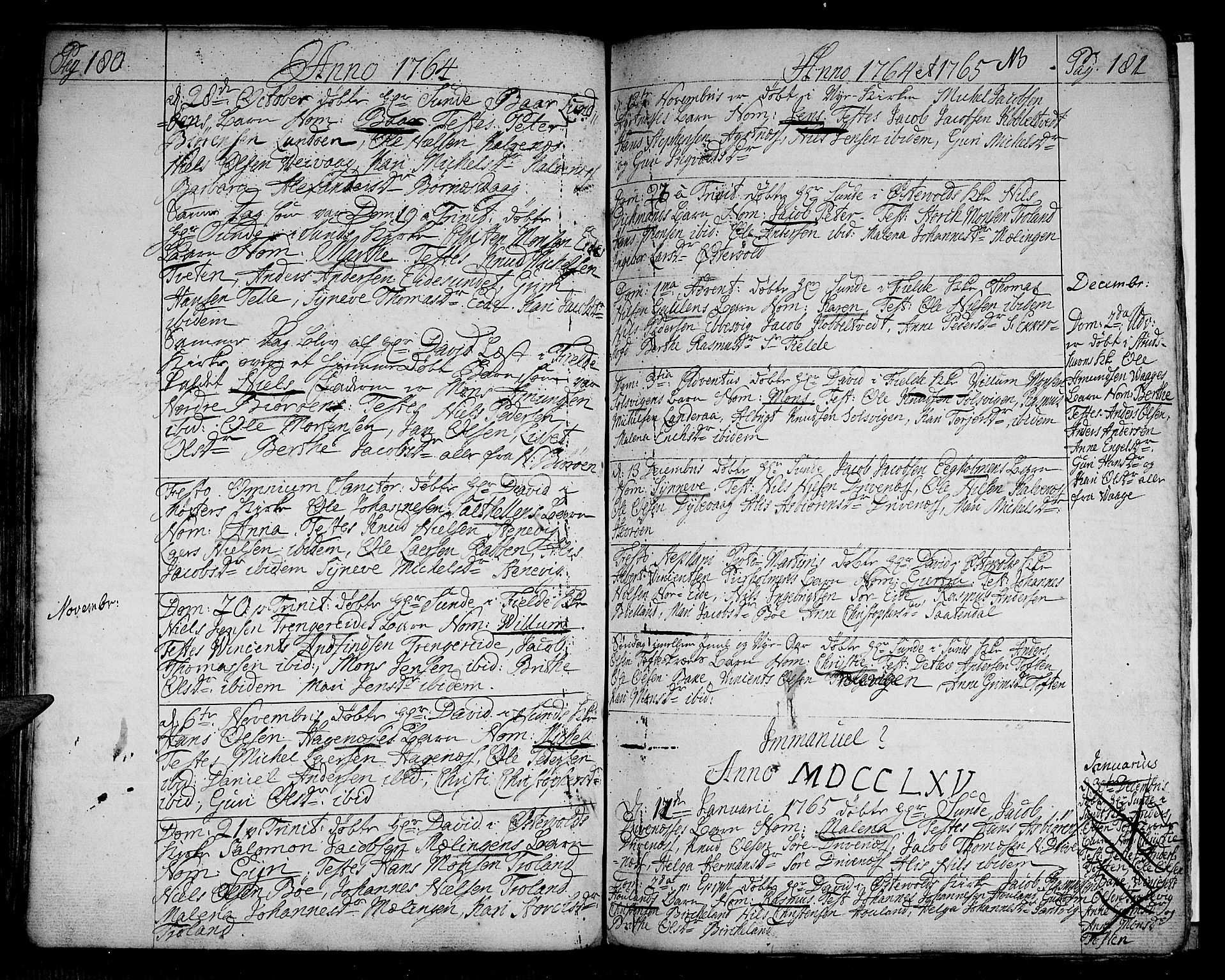 Sund sokneprestembete, SAB/A-99930: Parish register (official) no. A 4, 1748-1769, p. 180-181