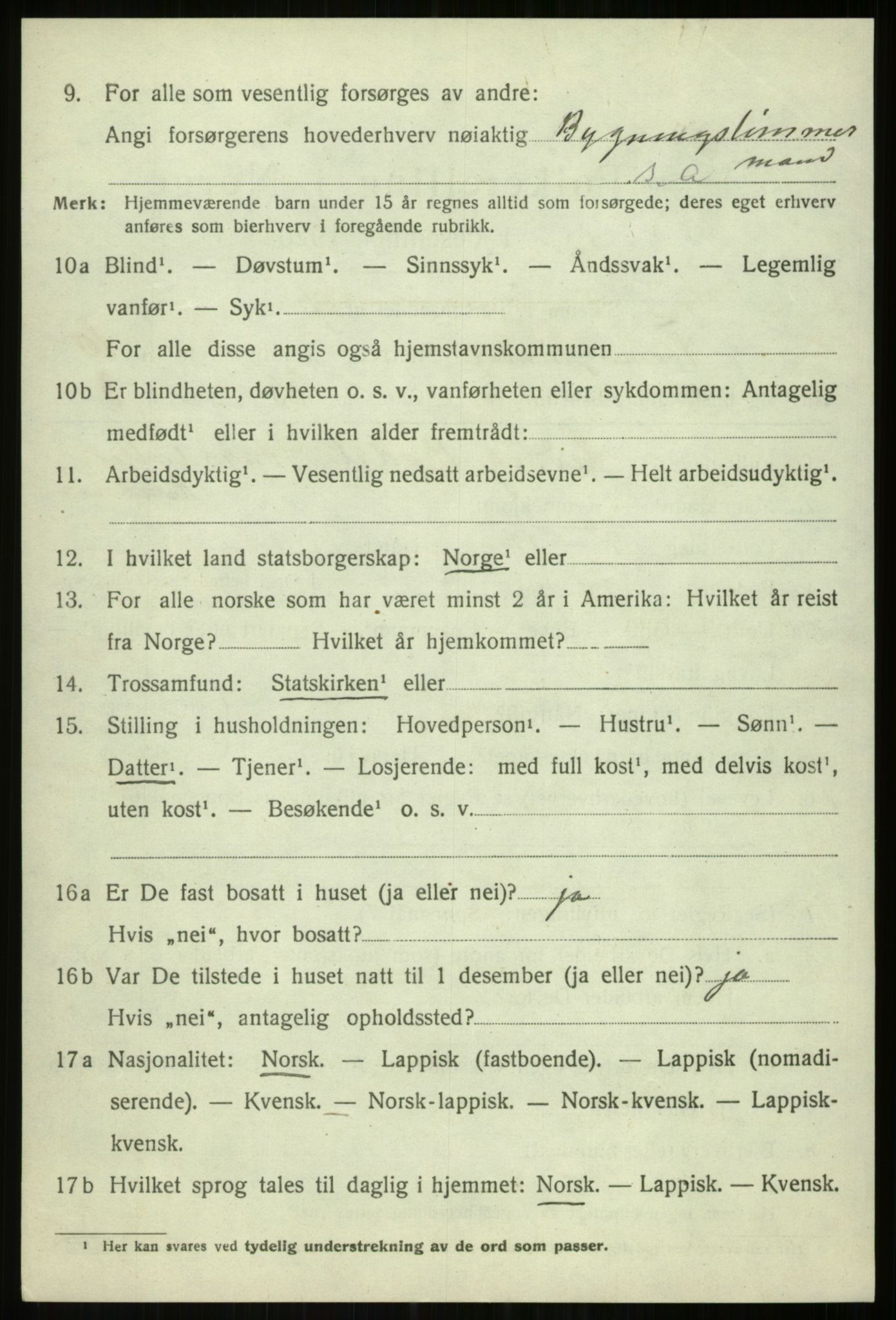 SATØ, 1920 census for Tromsøysund, 1920, p. 7175