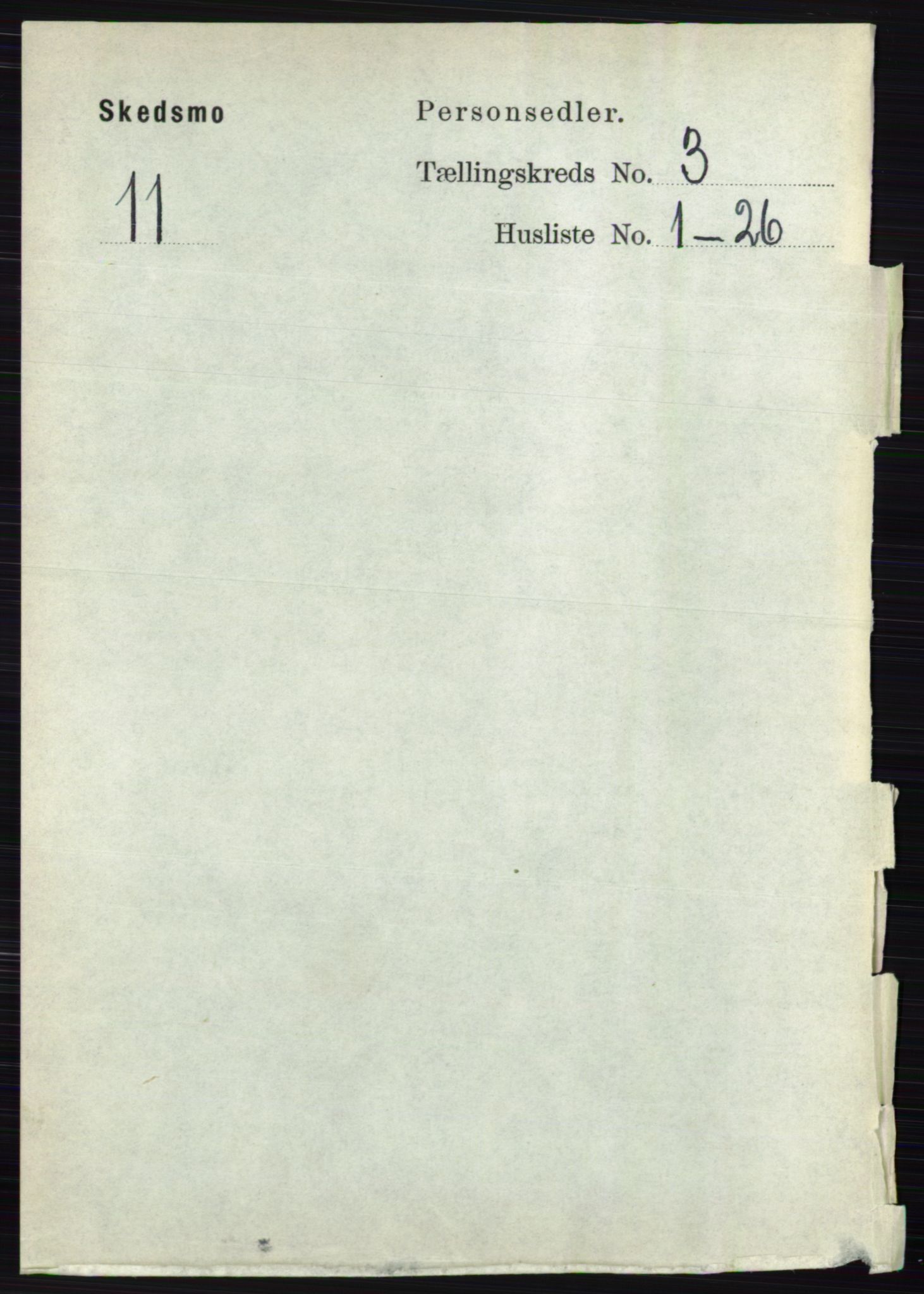 RA, 1891 census for 0231 Skedsmo, 1891, p. 1303