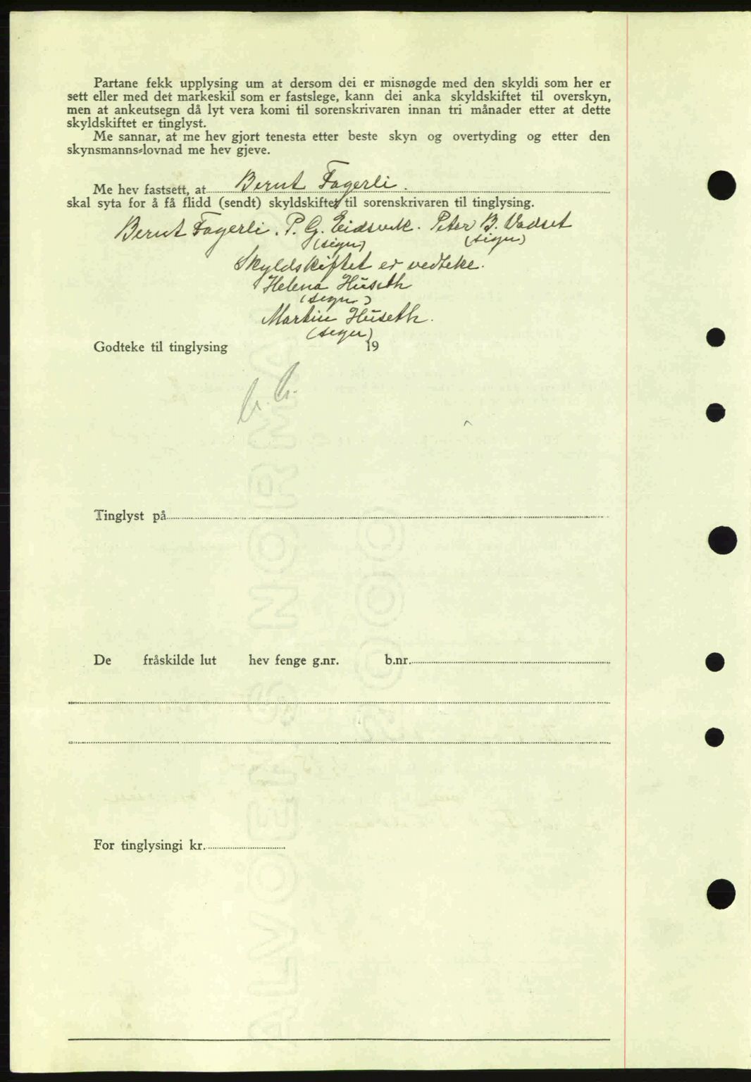 Nordre Sunnmøre sorenskriveri, AV/SAT-A-0006/1/2/2C/2Ca: Mortgage book no. A2, 1936-1937, Diary no: : 112/1937