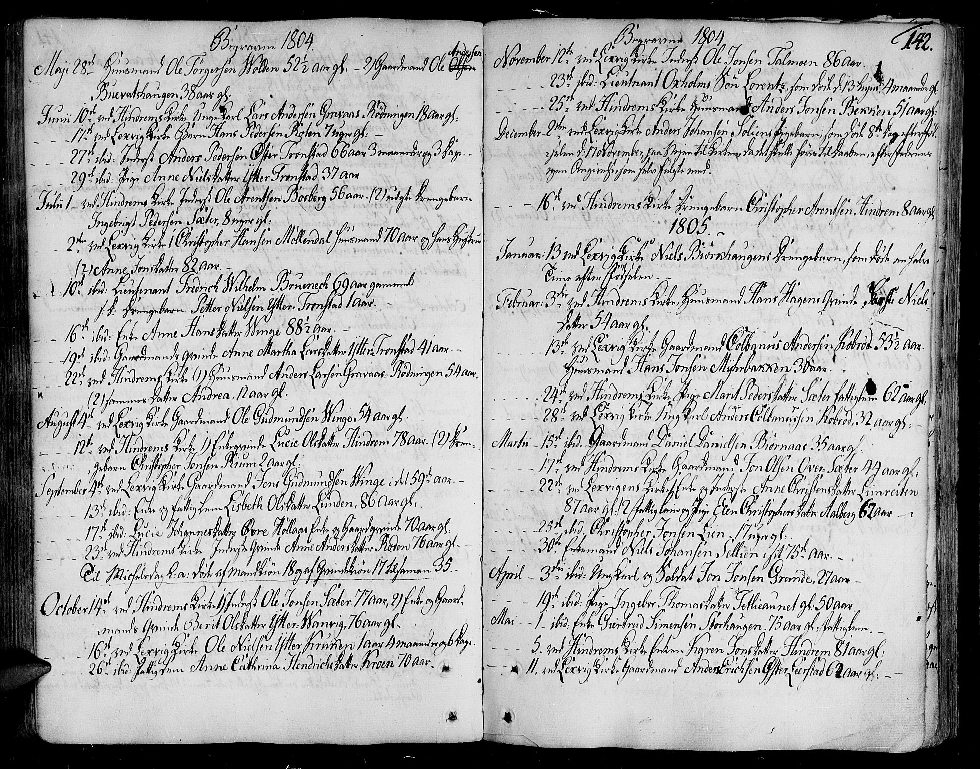 Ministerialprotokoller, klokkerbøker og fødselsregistre - Nord-Trøndelag, AV/SAT-A-1458/701/L0004: Parish register (official) no. 701A04, 1783-1816, p. 142