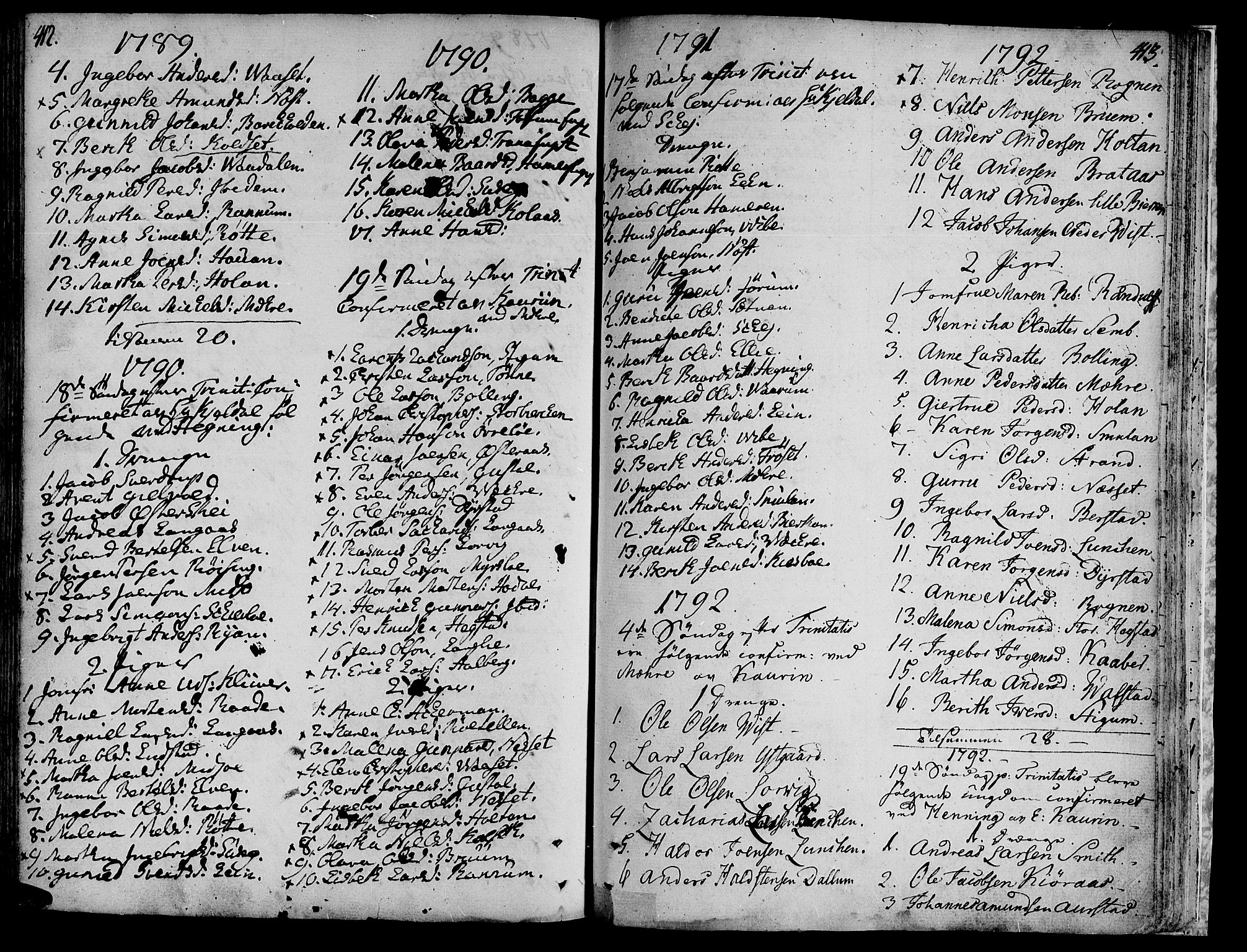 Ministerialprotokoller, klokkerbøker og fødselsregistre - Nord-Trøndelag, SAT/A-1458/735/L0331: Parish register (official) no. 735A02, 1762-1794, p. 412-413
