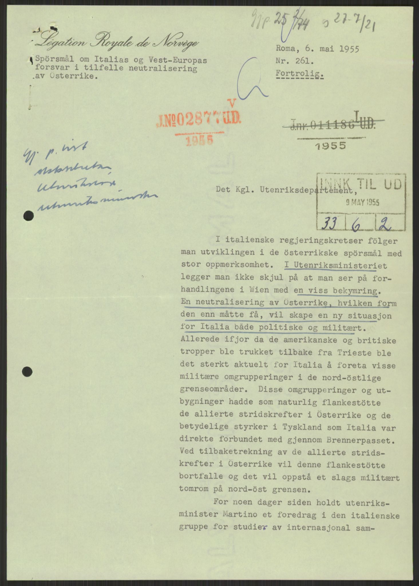 Utenriksdepartementet, RA/S-2259, 1951-1959, p. 479