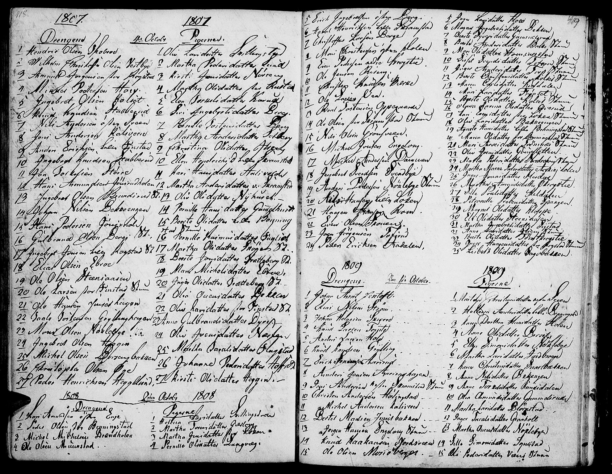 Løten prestekontor, AV/SAH-PREST-022/K/Ka/L0004: Parish register (official) no. 4, 1801-1814, p. 418-419