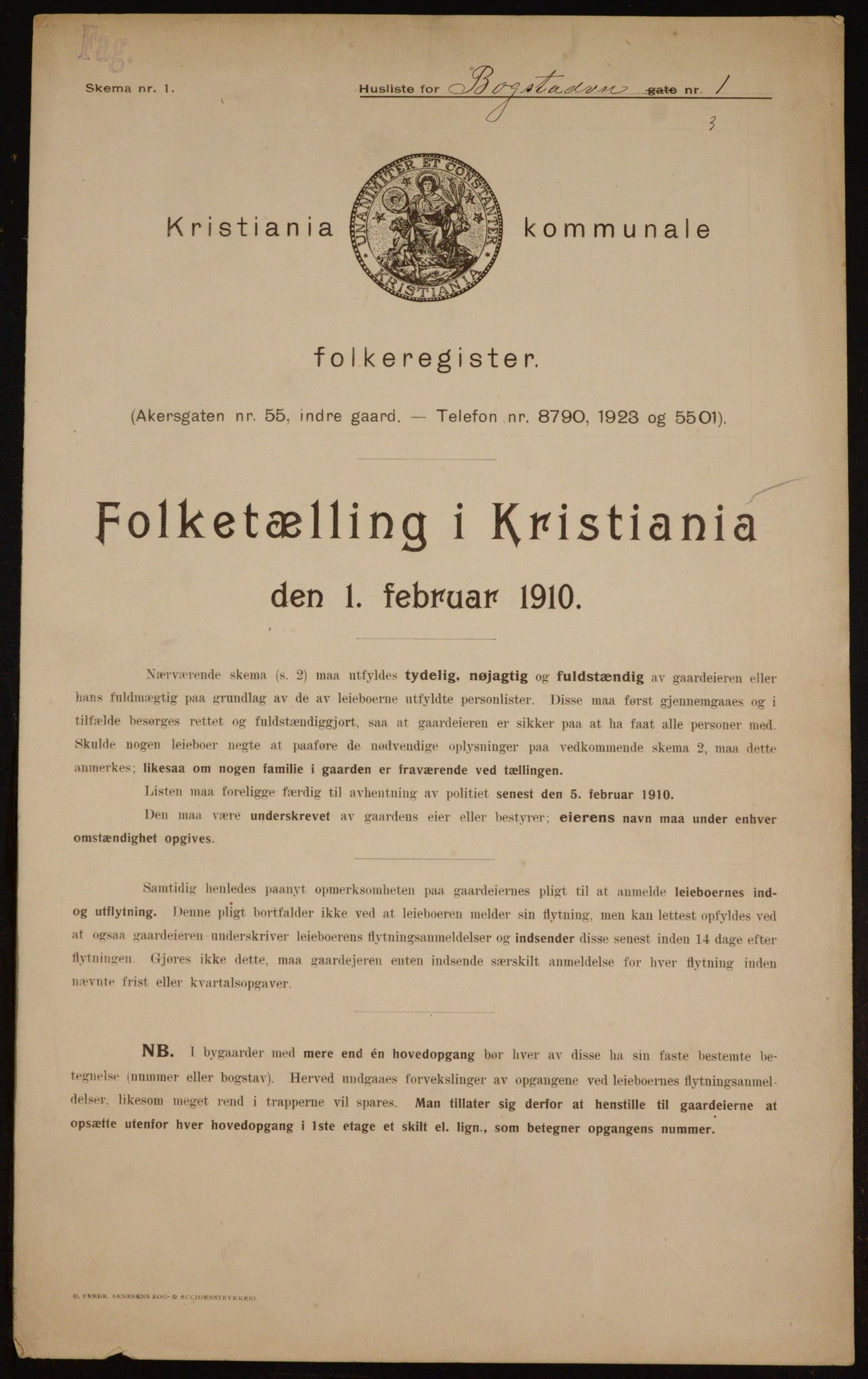 OBA, Municipal Census 1910 for Kristiania, 1910, p. 6564