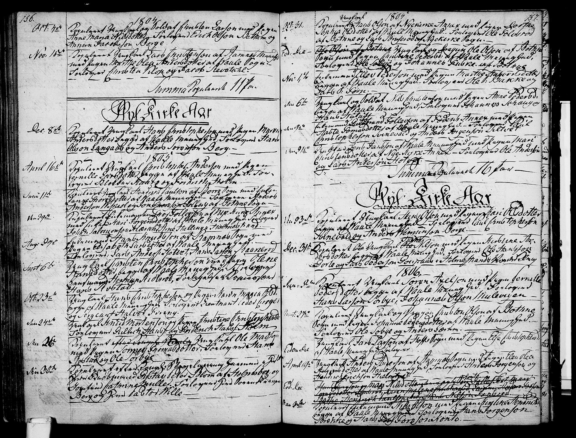 Våle kirkebøker, SAKO/A-334/F/Fa/L0005: Parish register (official) no. I 5, 1773-1808, p. 156-157