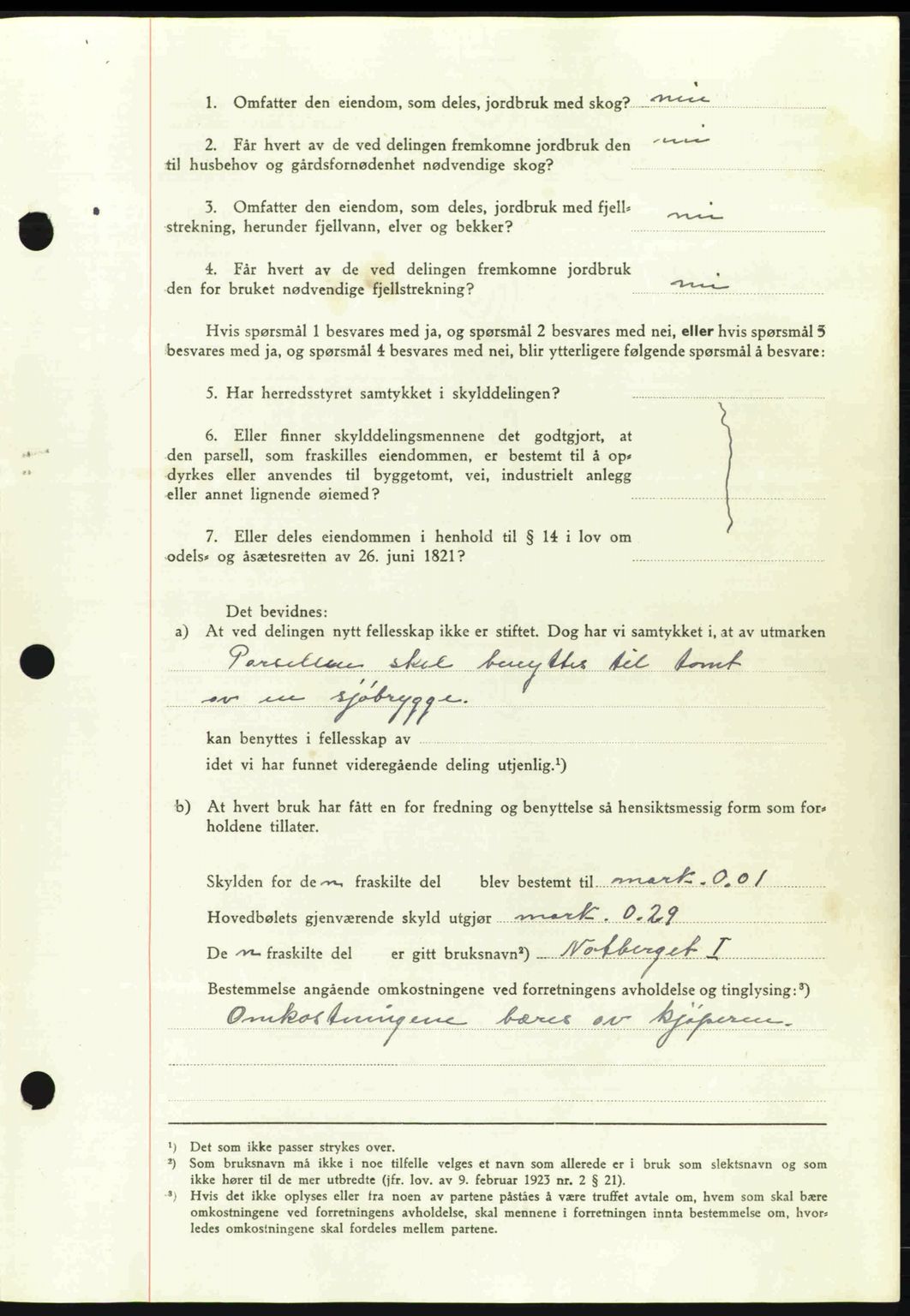 Nordmøre sorenskriveri, AV/SAT-A-4132/1/2/2Ca: Mortgage book no. A92, 1942-1942, Diary no: : 954/1942