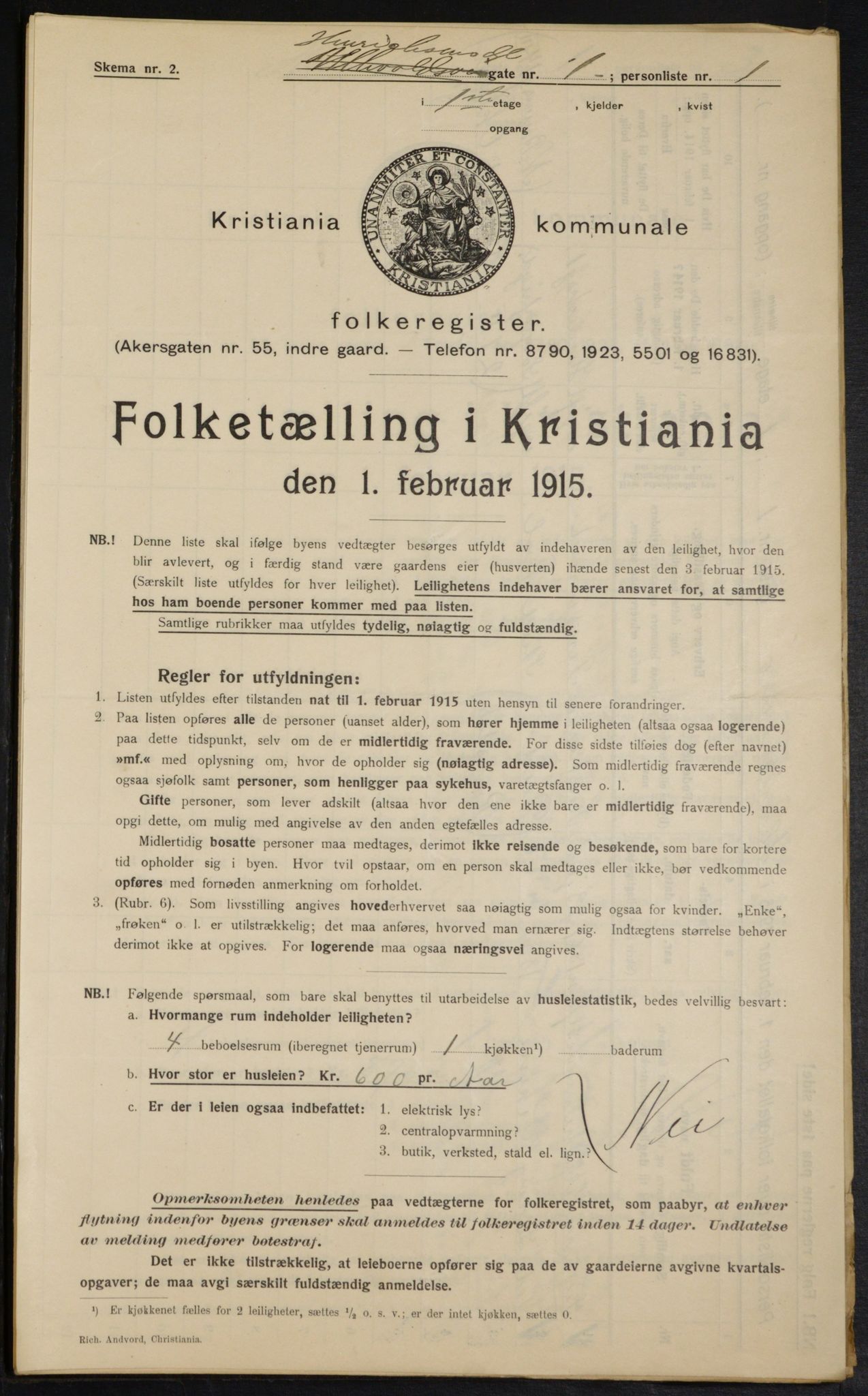 OBA, Municipal Census 1915 for Kristiania, 1915, p. 38070