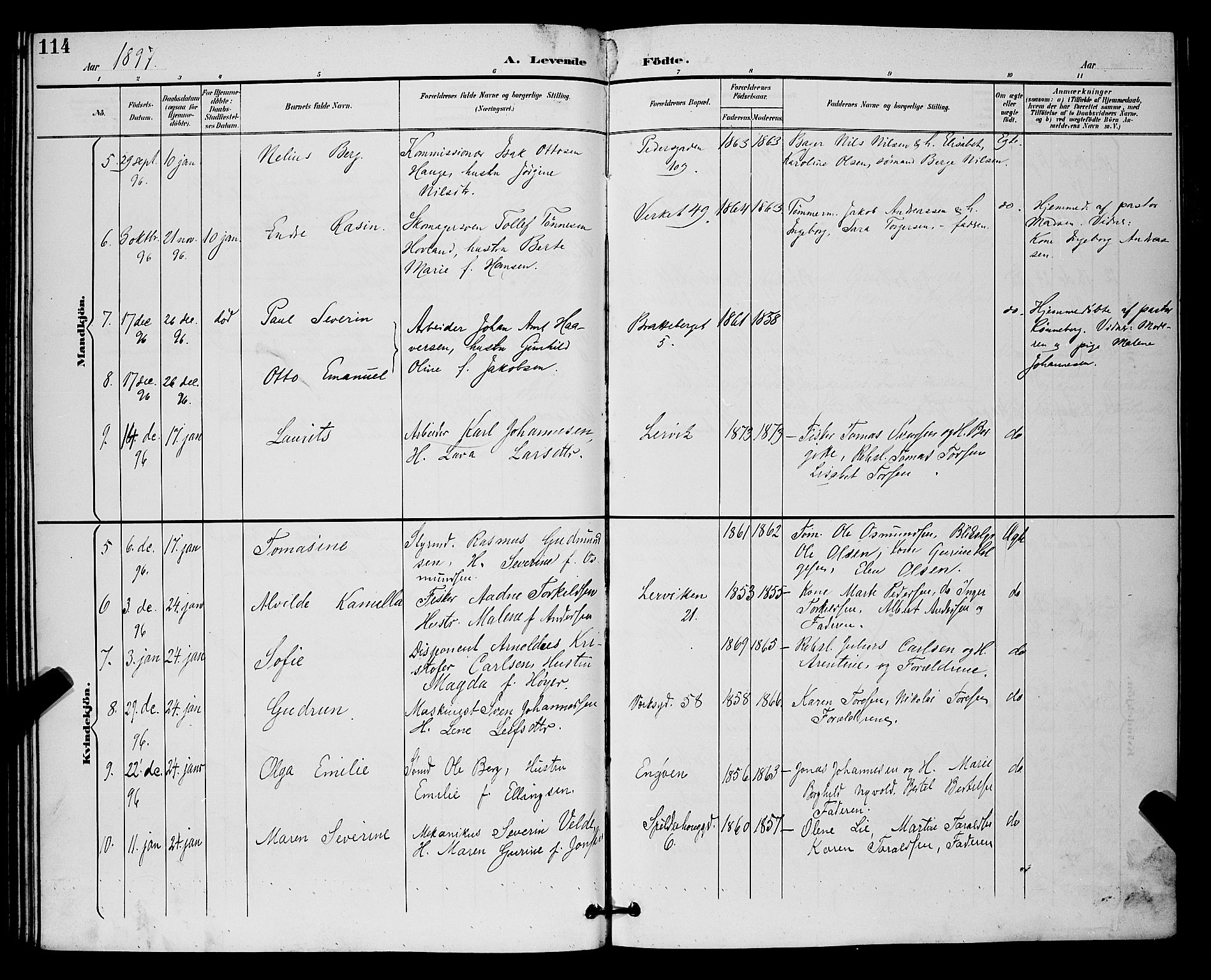 St. Johannes sokneprestkontor, AV/SAST-A-101814/001/30/30BB/L0003: Parish register (copy) no. B 3, 1893-1900, p. 114