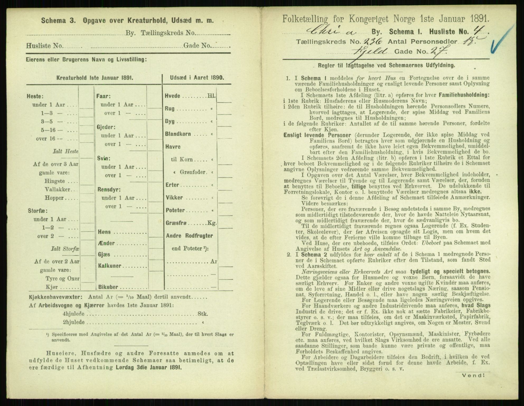 RA, 1891 census for 0301 Kristiania, 1891, p. 143996