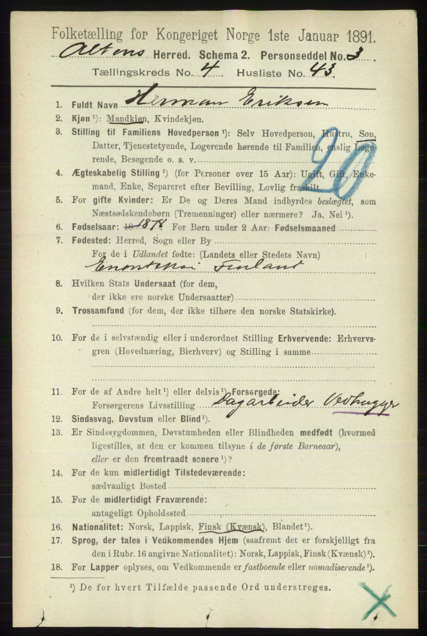RA, 1891 census for 2012 Alta, 1891, p. 1575