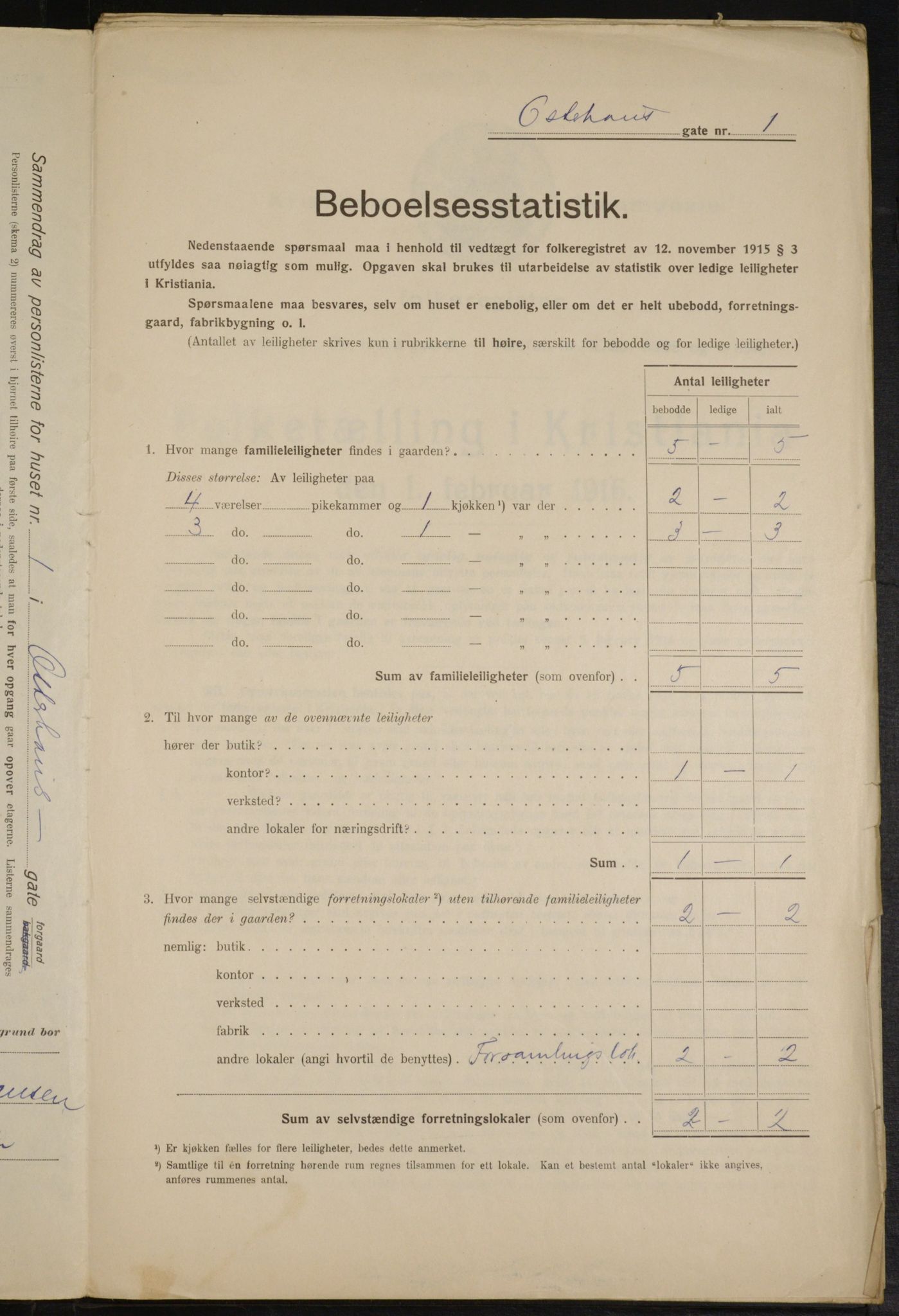 OBA, Municipal Census 1916 for Kristiania, 1916, p. 79310