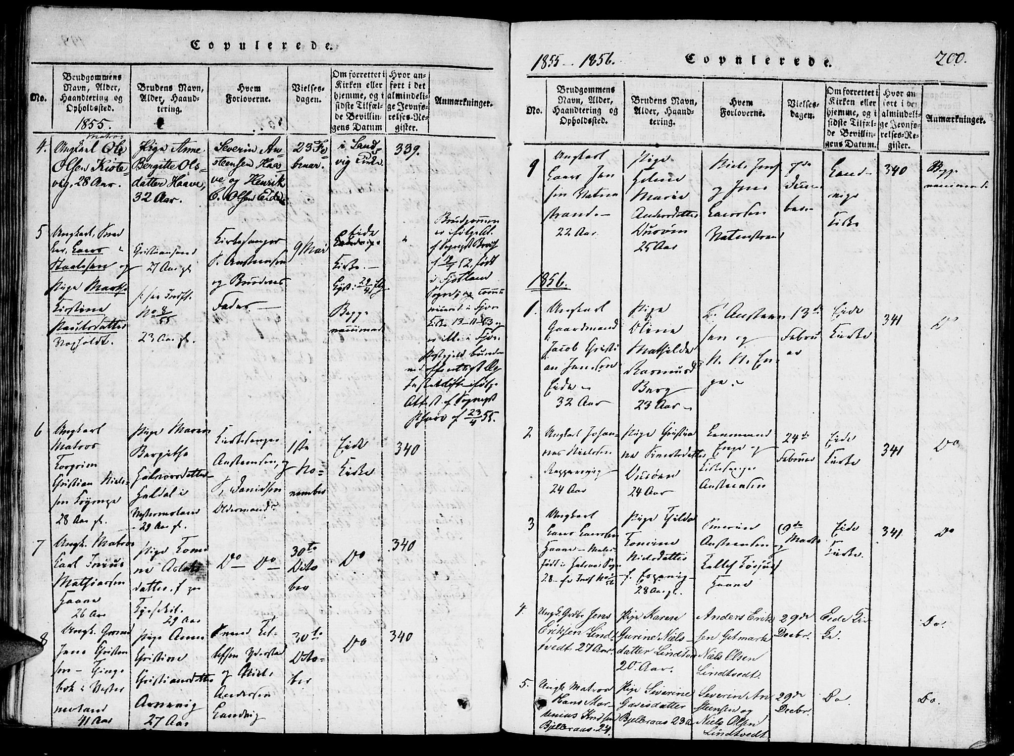 Hommedal sokneprestkontor, AV/SAK-1111-0023/F/Fa/Faa/L0001: Parish register (official) no. A 1, 1816-1860, p. 200