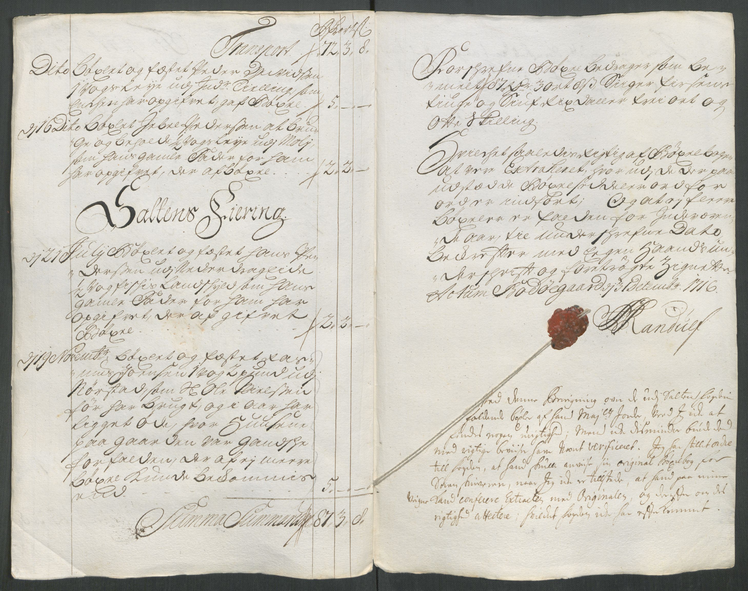 Rentekammeret inntil 1814, Reviderte regnskaper, Fogderegnskap, AV/RA-EA-4092/R66/L4586: Fogderegnskap Salten, 1716, p. 169