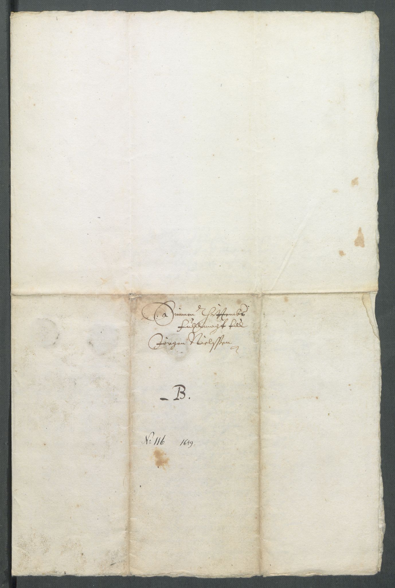 Riksarkivets diplomsamling, RA/EA-5965/F02/L0162: Dokumenter, 1649, p. 85