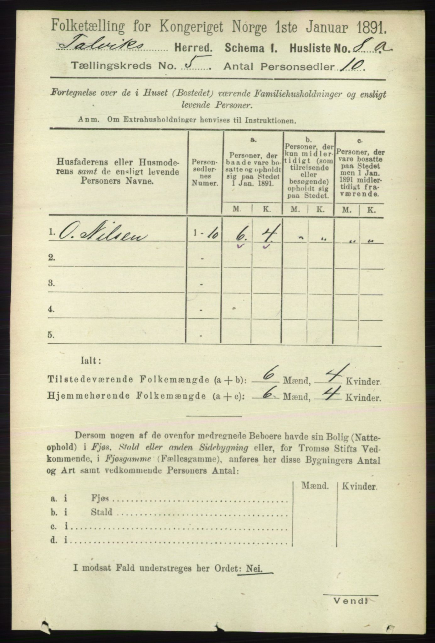 RA, 1891 census for 2013 Talvik, 1891, p. 1310