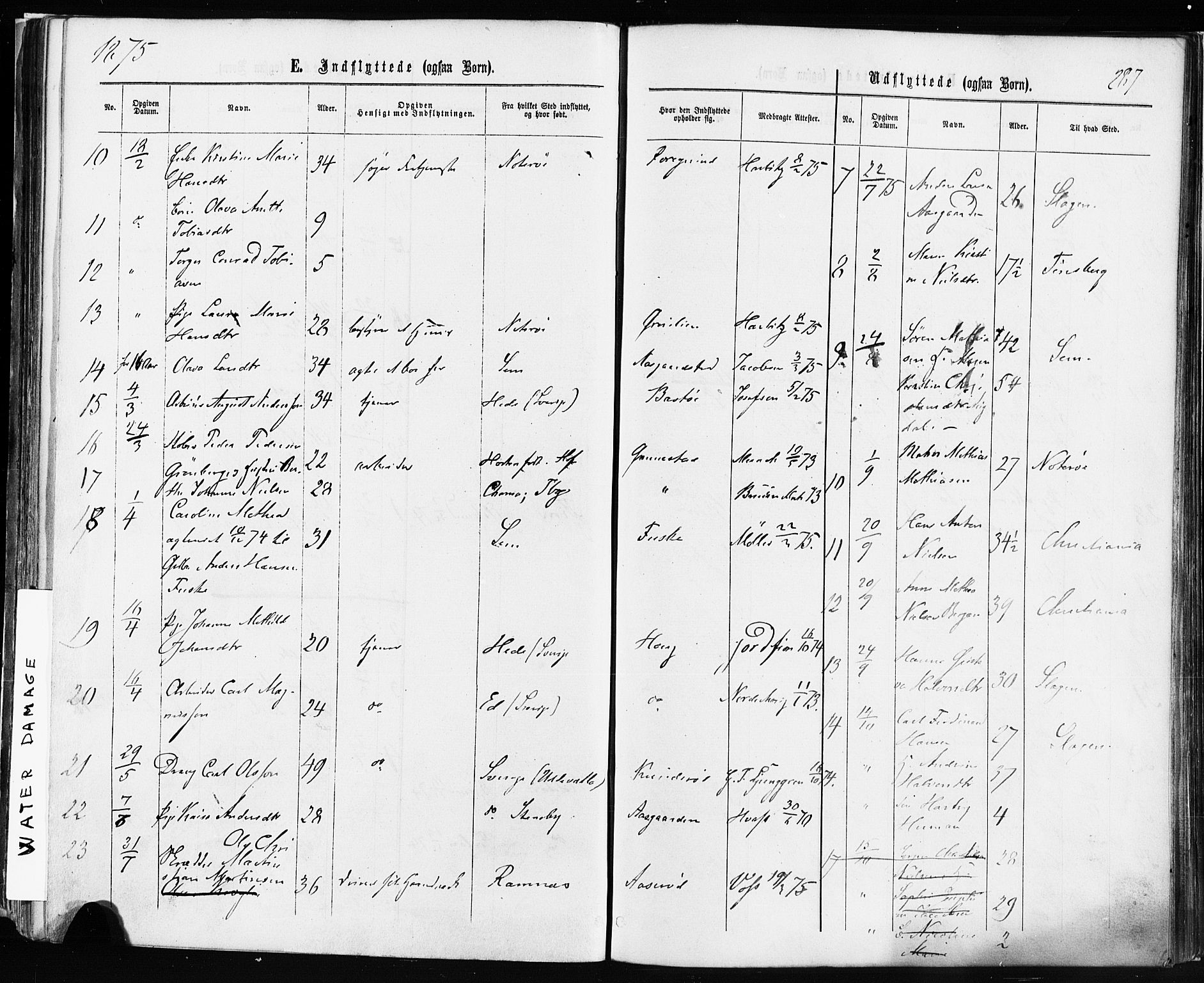 Borre kirkebøker, AV/SAKO-A-338/F/Fa/L0008: Parish register (official) no. I 8, 1868-1877, p. 287