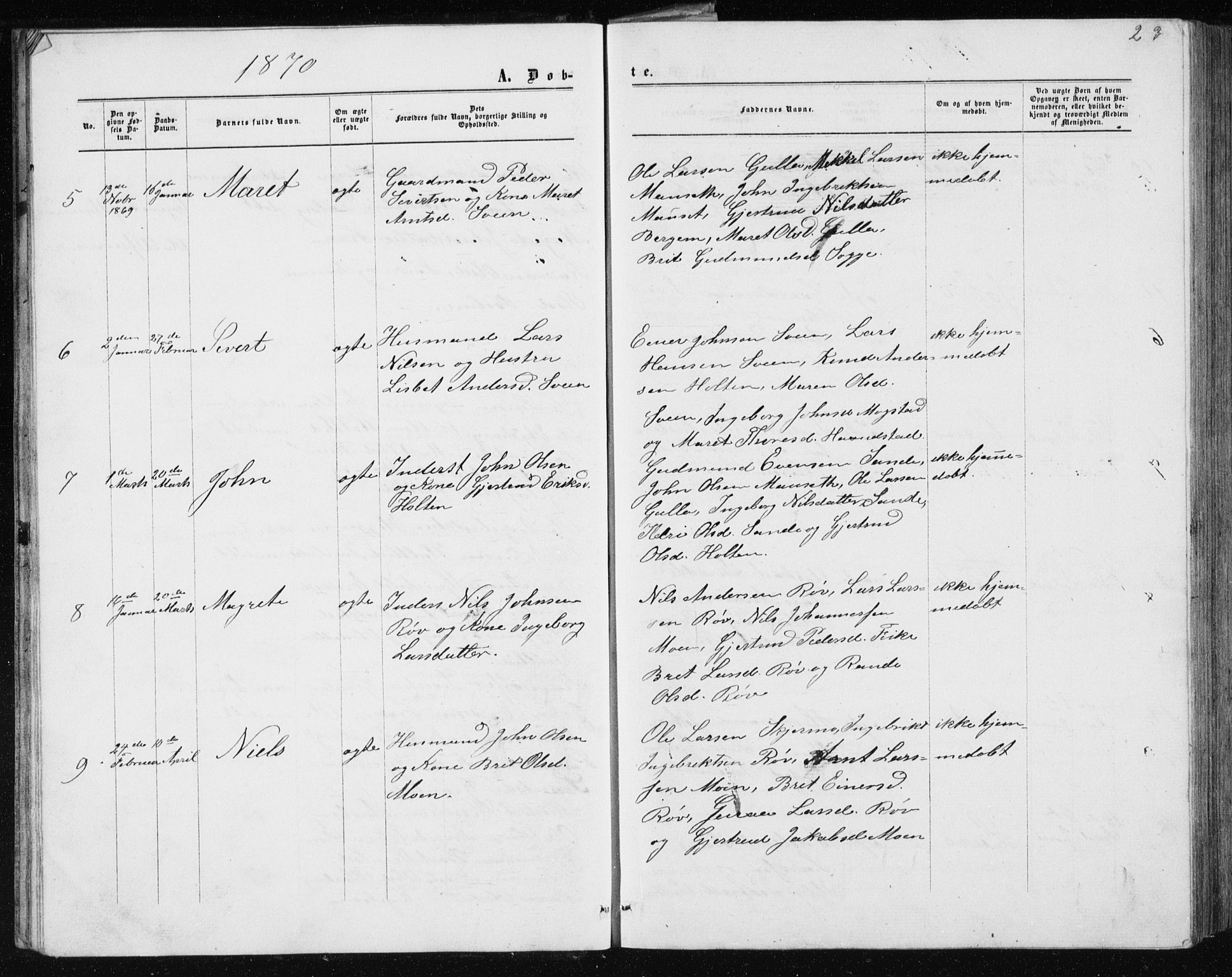 Ministerialprotokoller, klokkerbøker og fødselsregistre - Møre og Romsdal, AV/SAT-A-1454/597/L1064: Parish register (copy) no. 597C01, 1866-1898, p. 23