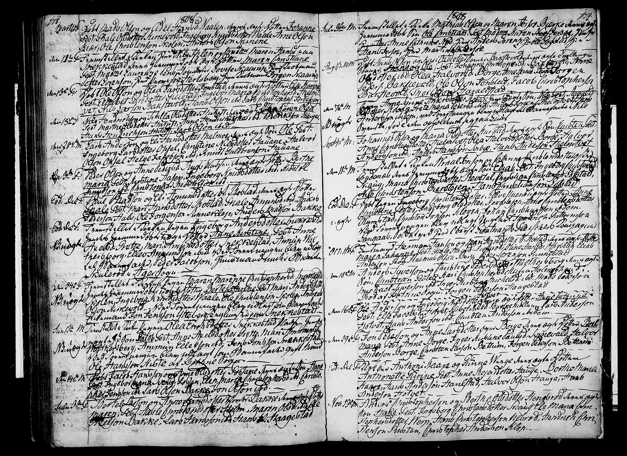 Våle kirkebøker, SAKO/A-334/F/Fa/L0005: Parish register (official) no. I 5, 1773-1808, p. 178-179