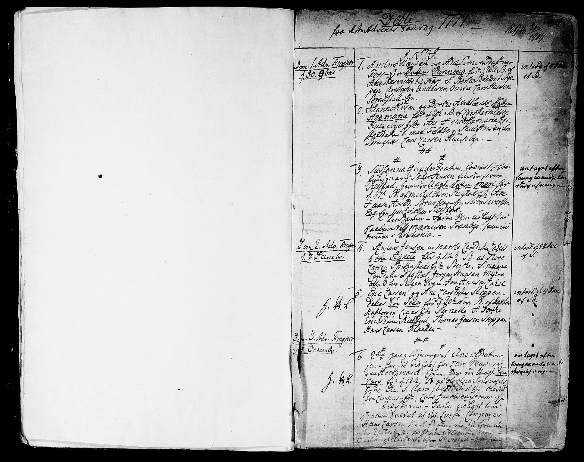 Lier kirkebøker, AV/SAKO-A-230/F/Fa/L0006: Parish register (official) no. I 6, 1777-1794, p. 1