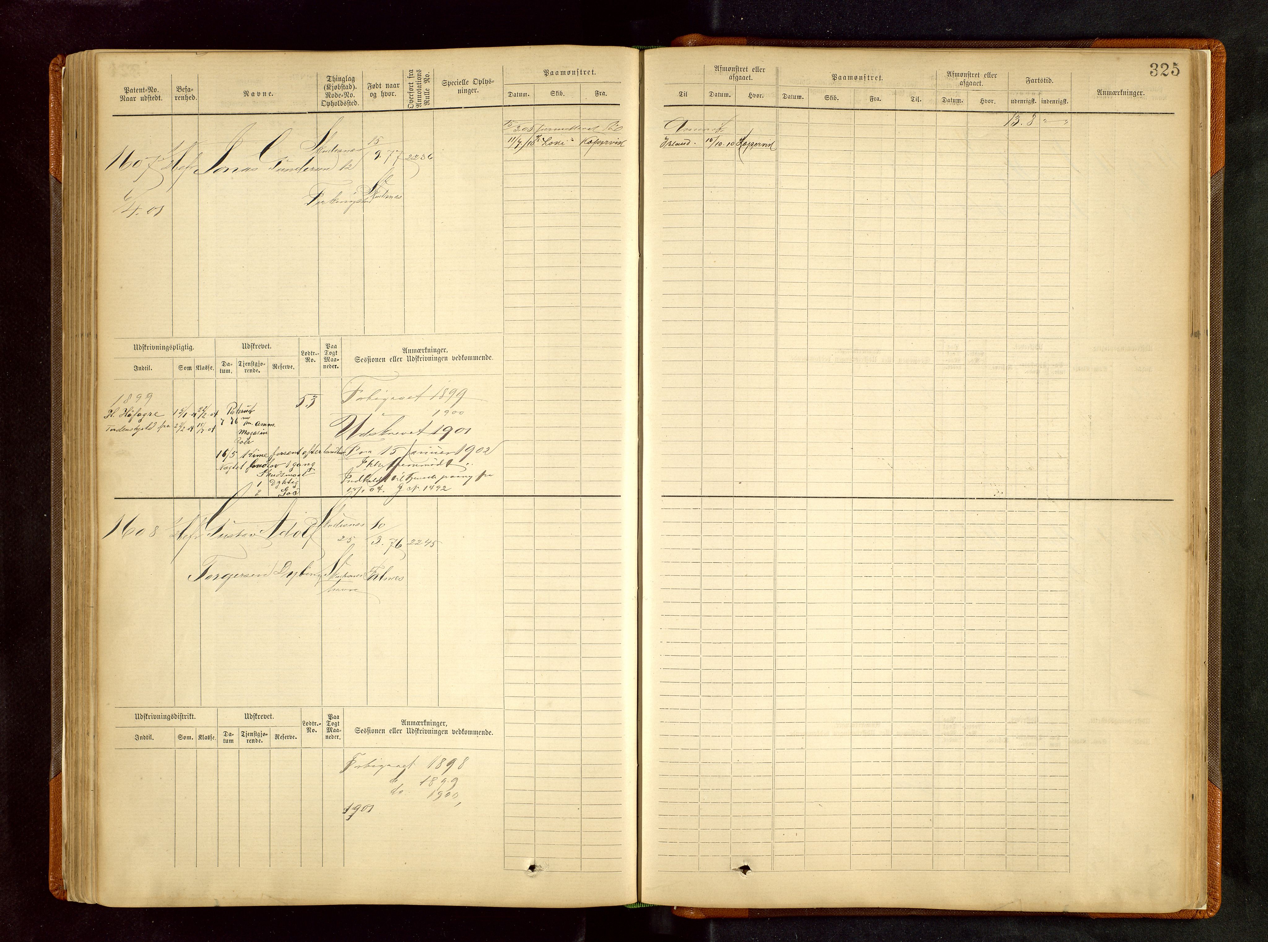 Haugesund sjømannskontor, AV/SAST-A-102007/F/Fb/Fbb/L0002: Sjøfartsrulle Skudenes kretsnr. 959-2439, 1860-1948, p. 325