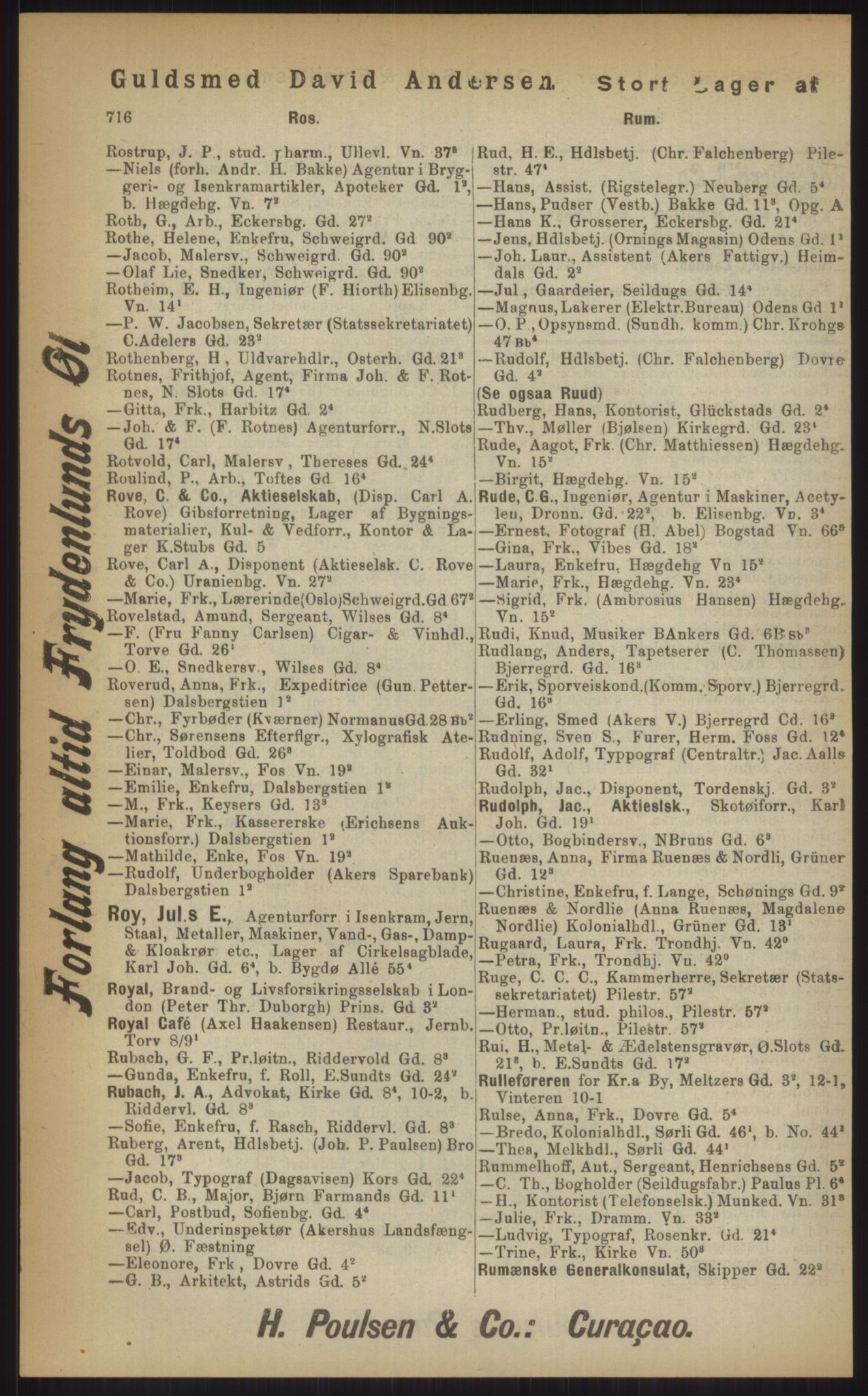 Kristiania/Oslo adressebok, PUBL/-, 1903, p. 716