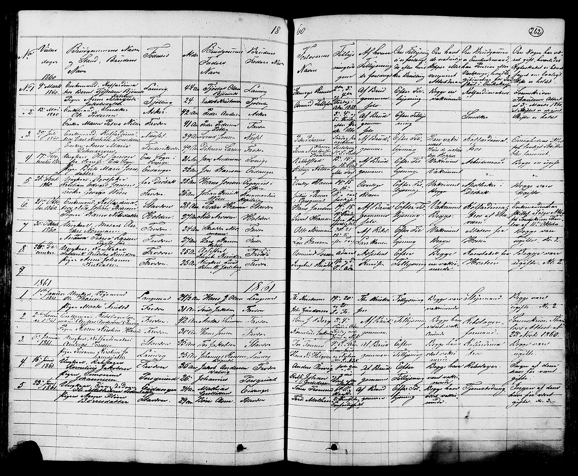 Stavern kirkebøker, AV/SAKO-A-318/G/Ga/L0002: Parish register (copy) no. 2, 1839-1909, p. 262