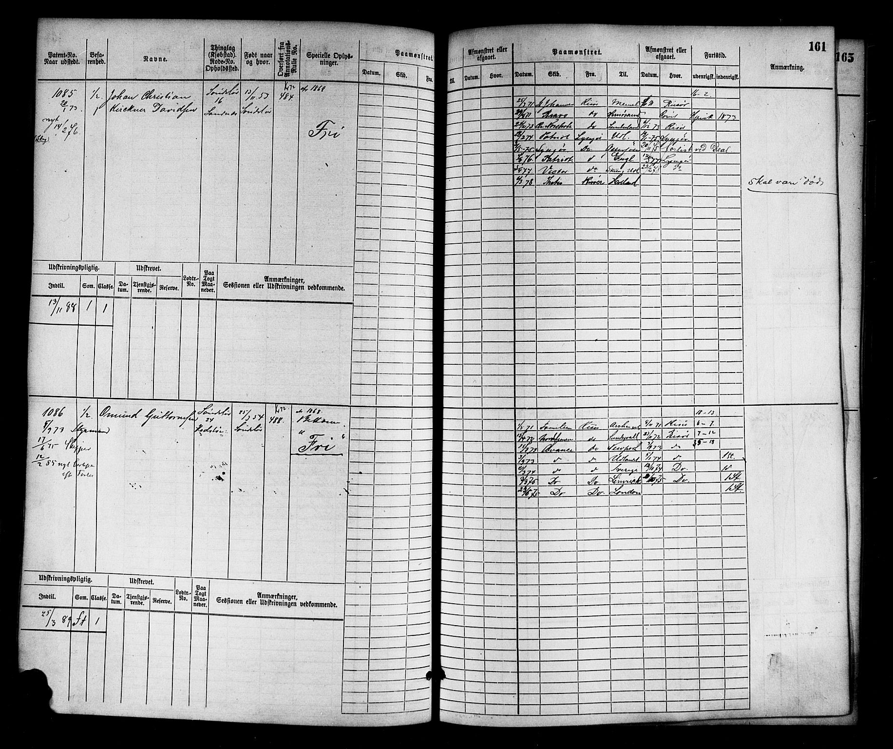 Risør mønstringskrets, AV/SAK-2031-0010/F/Fb/L0003: Hovedrulle nr 767-1528, Q-3, 1868-1910, p. 163